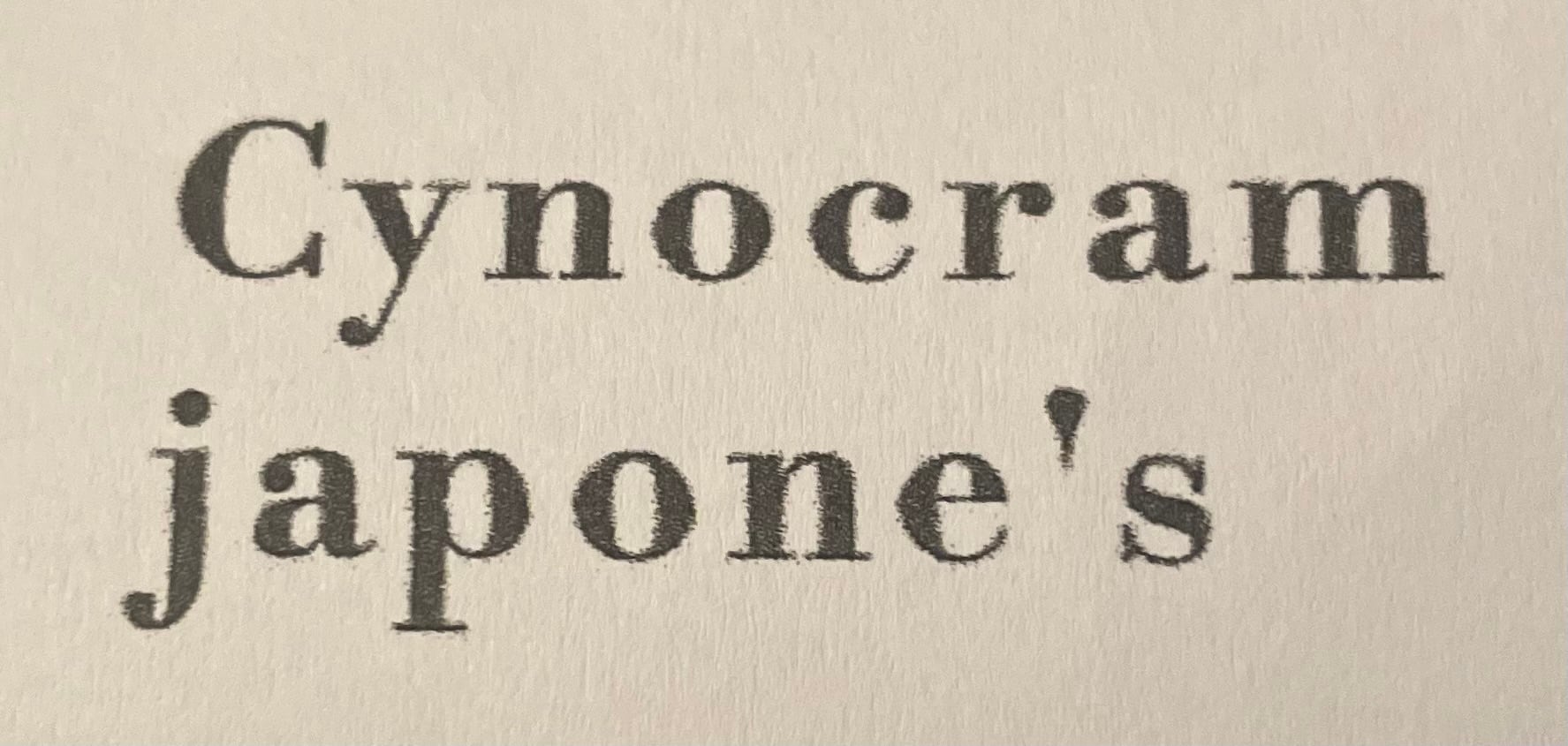 Cynocram japone's