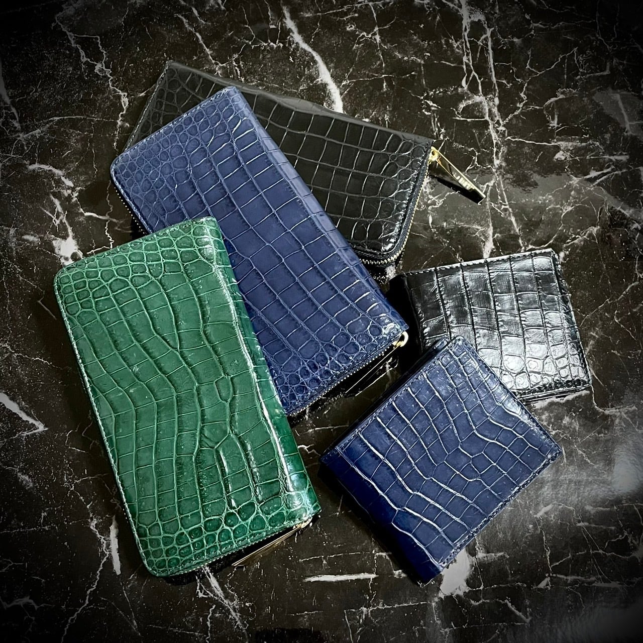 VALLGO Leather Shop クロコダイル ガルーシャ 財布