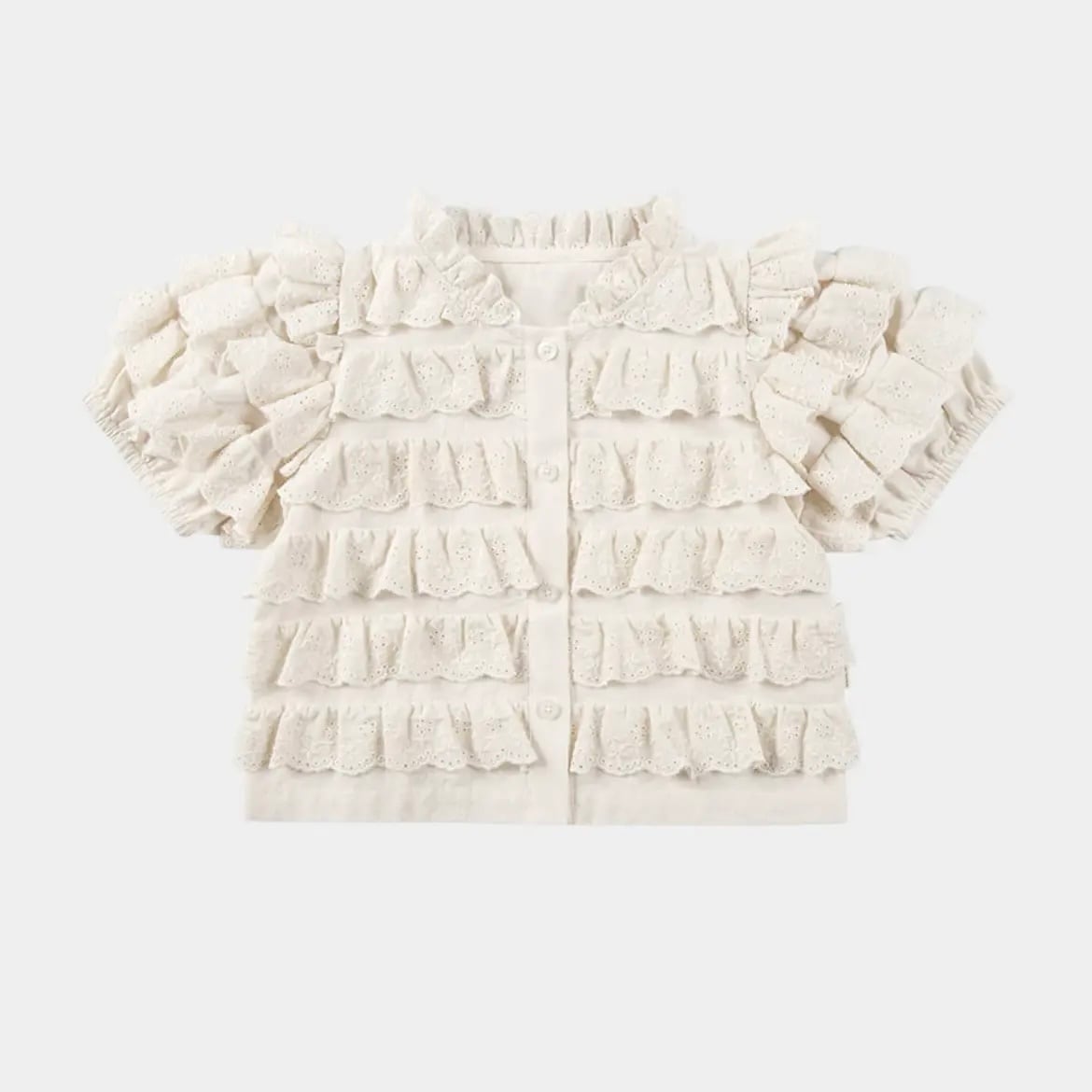 Happyology / Tilak Frill Top / Milk White
