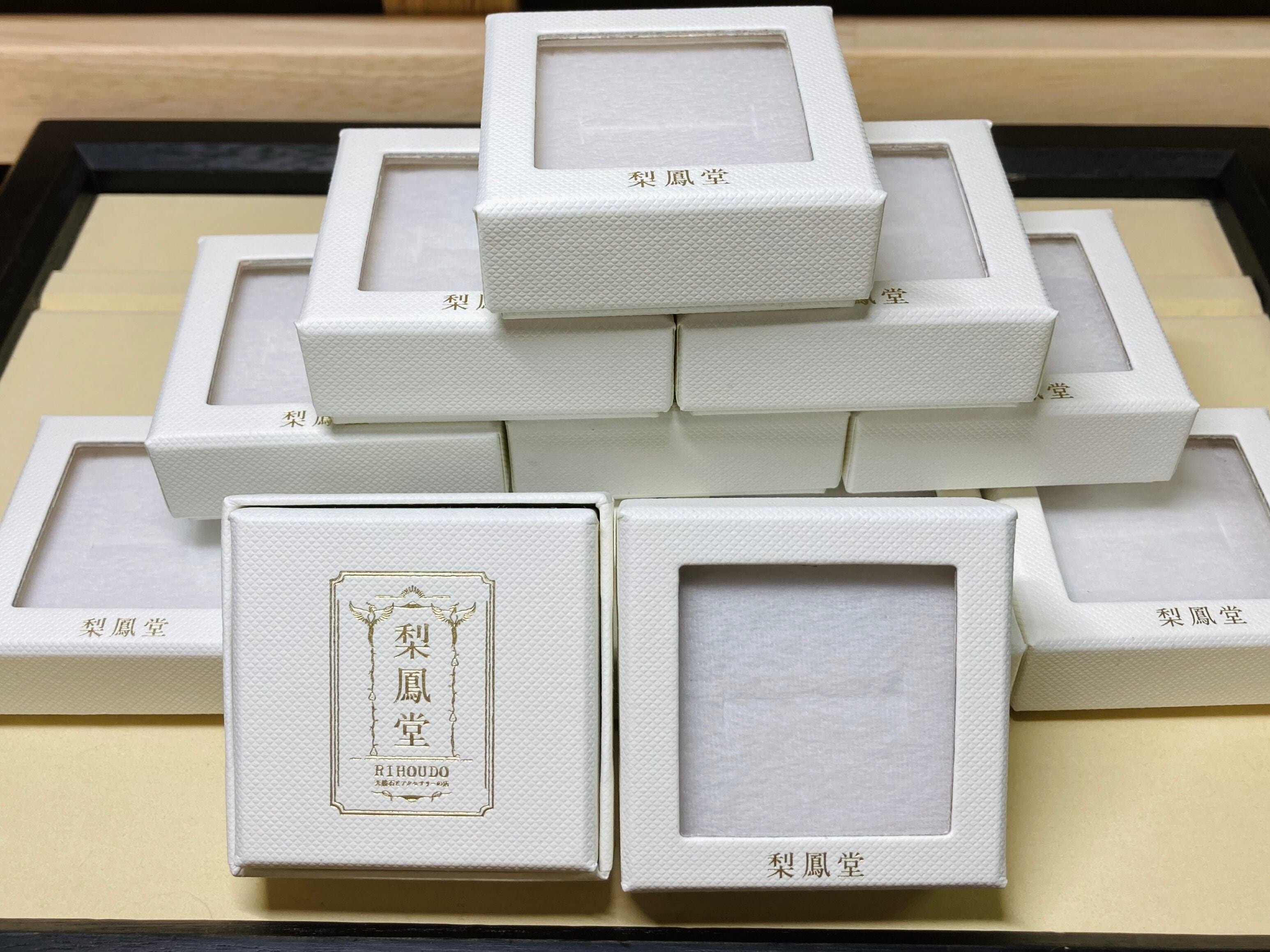梨鳳堂オリジナルルースボックス：Part2　ホワイト×ゴールド　5個セット