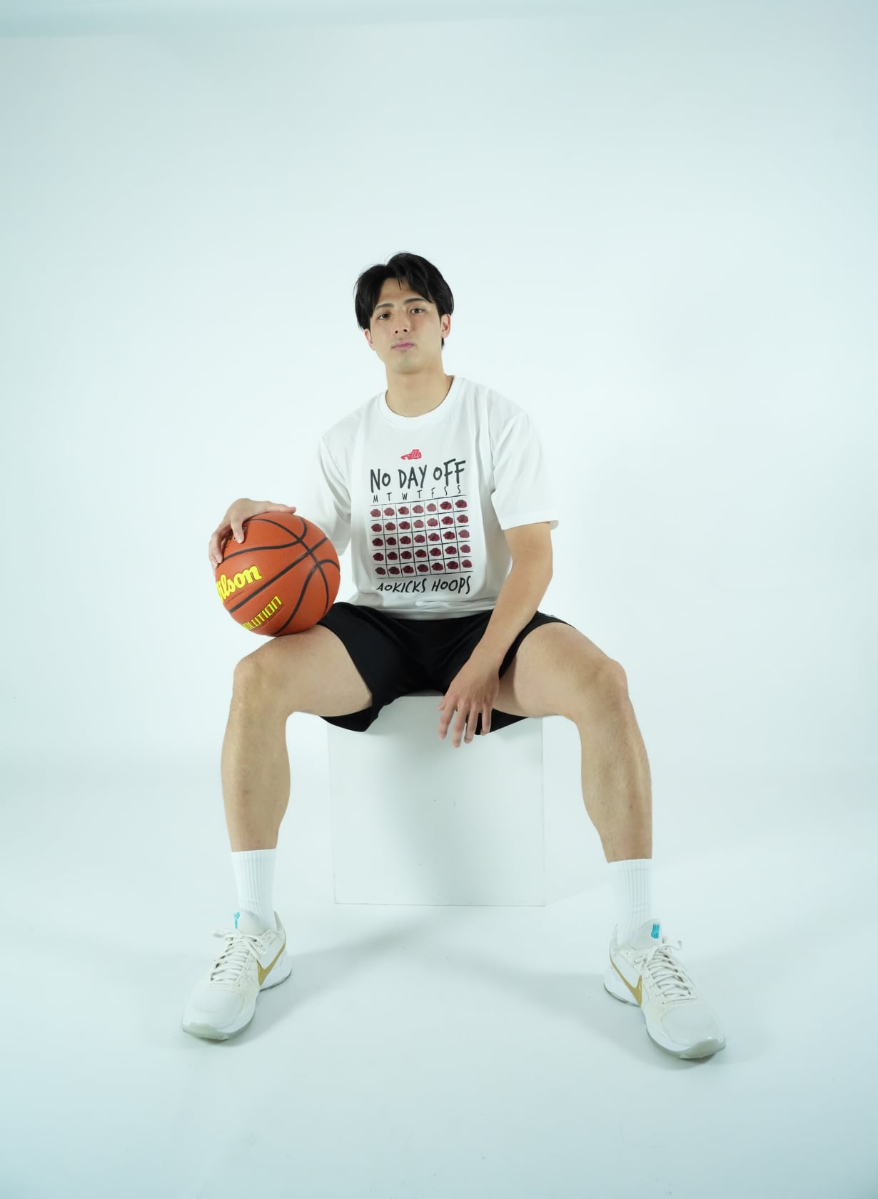 No Days Off rose Tee - white