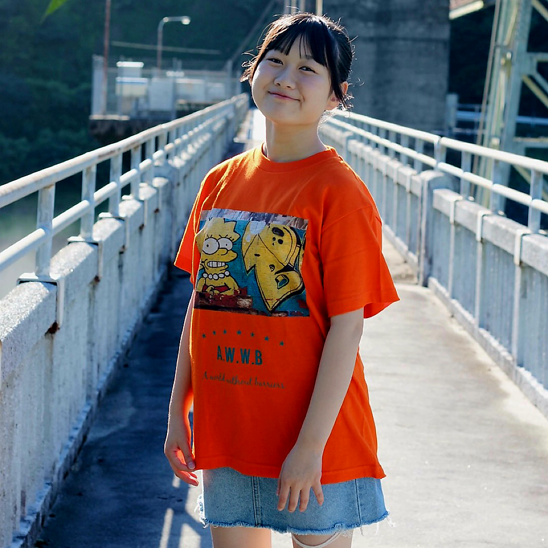 Simpsons Tee / orange / model : H143 size S