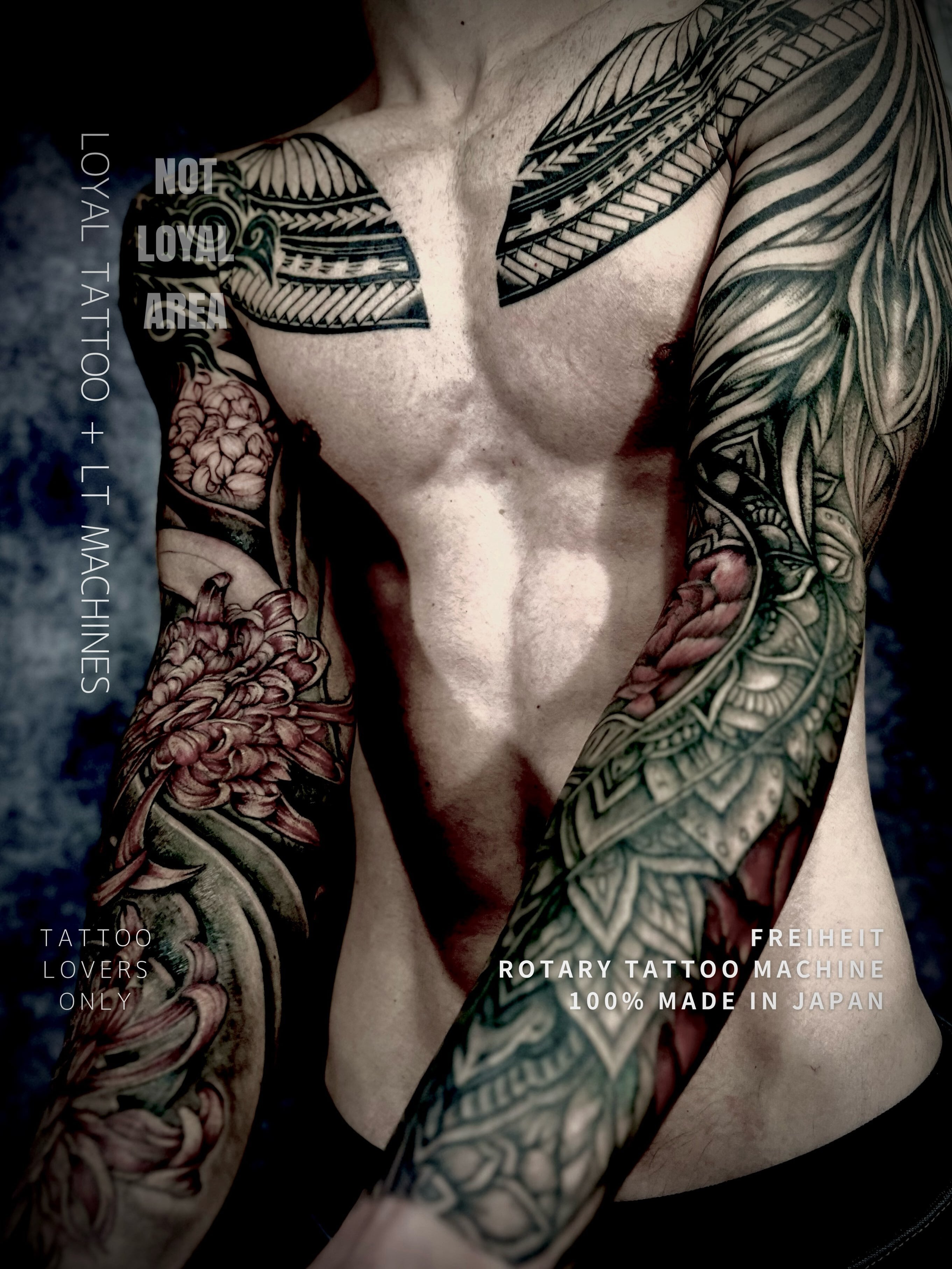 無修正　日本女性　和彫 LOYAL TATTOO+LT MACHINES-横浜駅前タトゥースタジオ+タトゥーマシンファクトリー / 刺青師伊彫