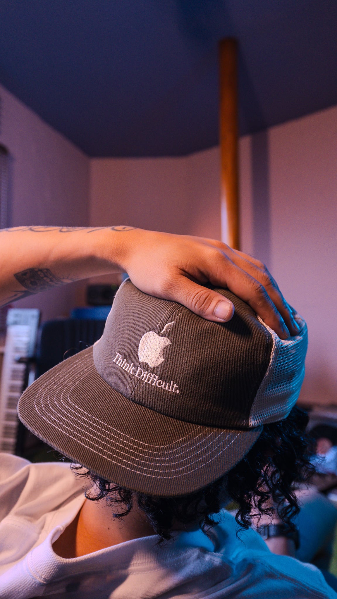 Think Difficult Mesh Cap