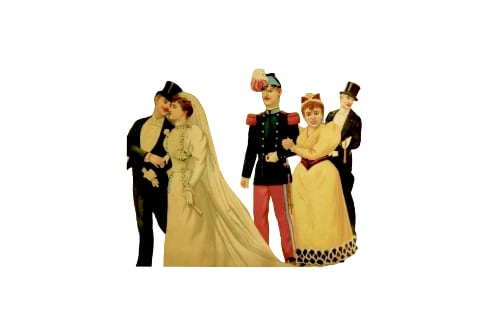 幸せの絶頂

目眩く色彩と眩暈

ぞろぞろと色彩

そして

濃厚な目配せ



ルソー的人々が行進する

幸せの一幕....
