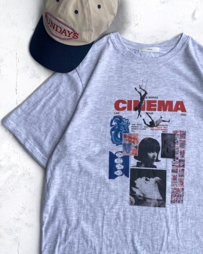calm rétro montage tee <oatmeal>