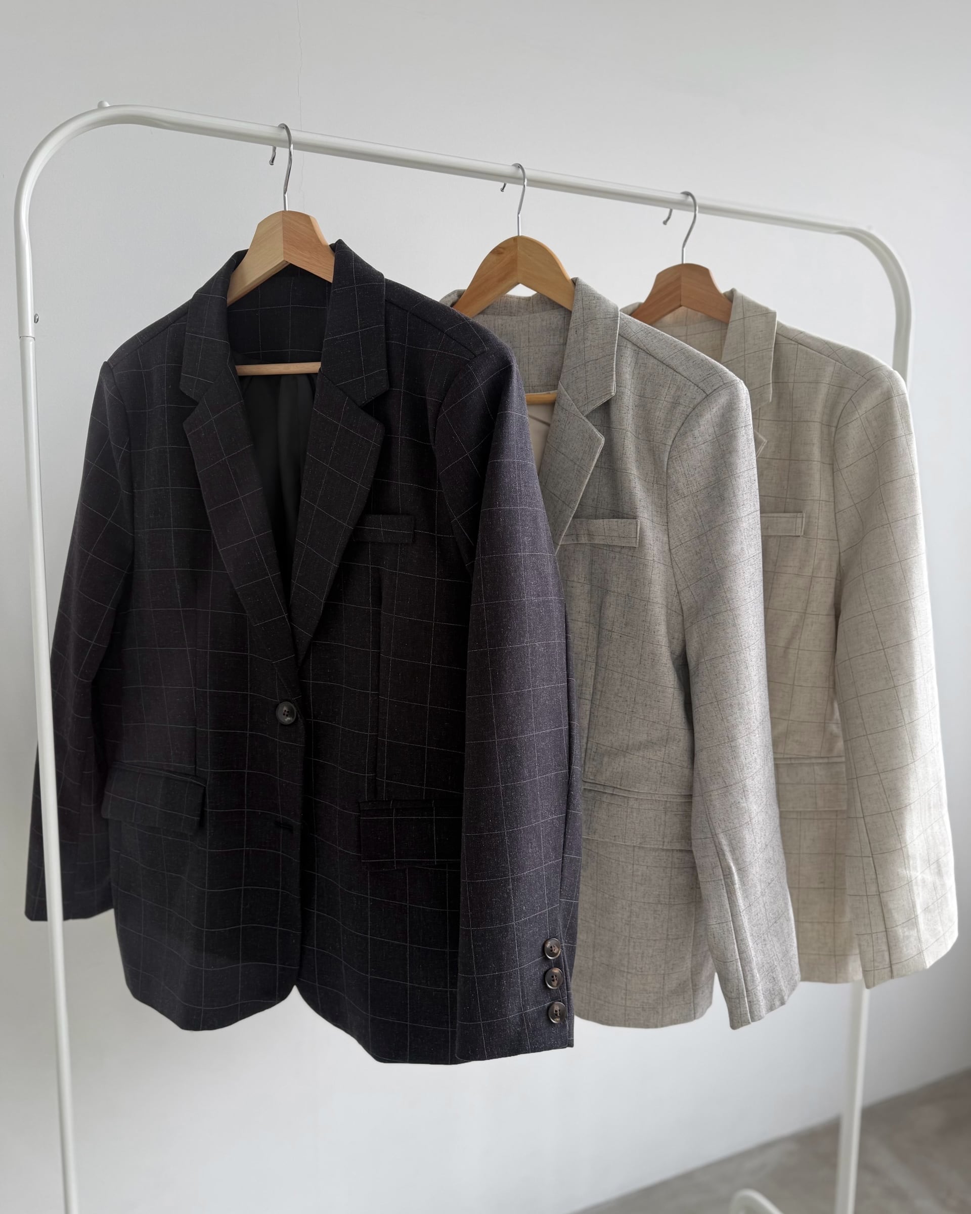 calm relaxed tailored check jacket