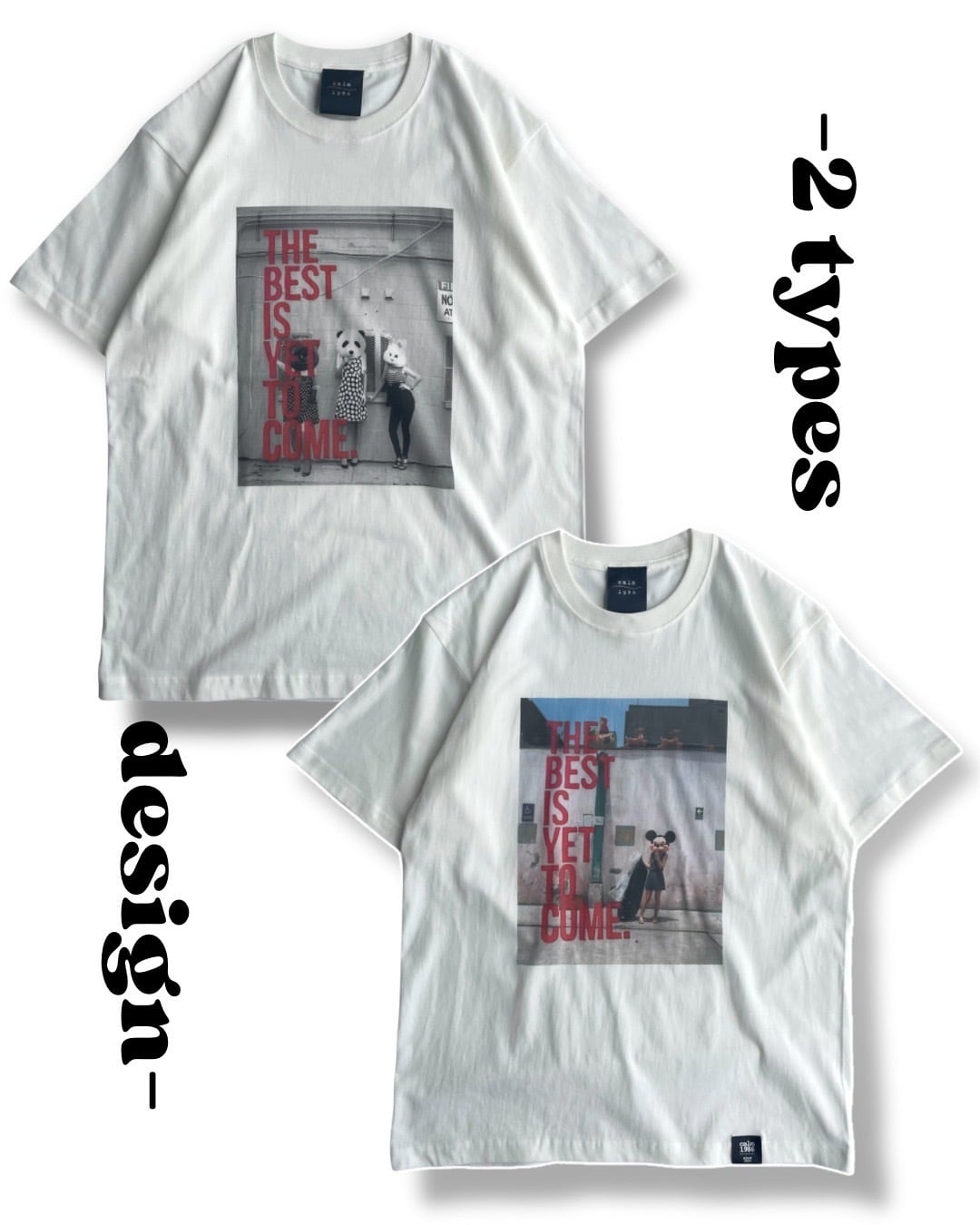 【calm original】relax fit mascot photo tee <2desin>