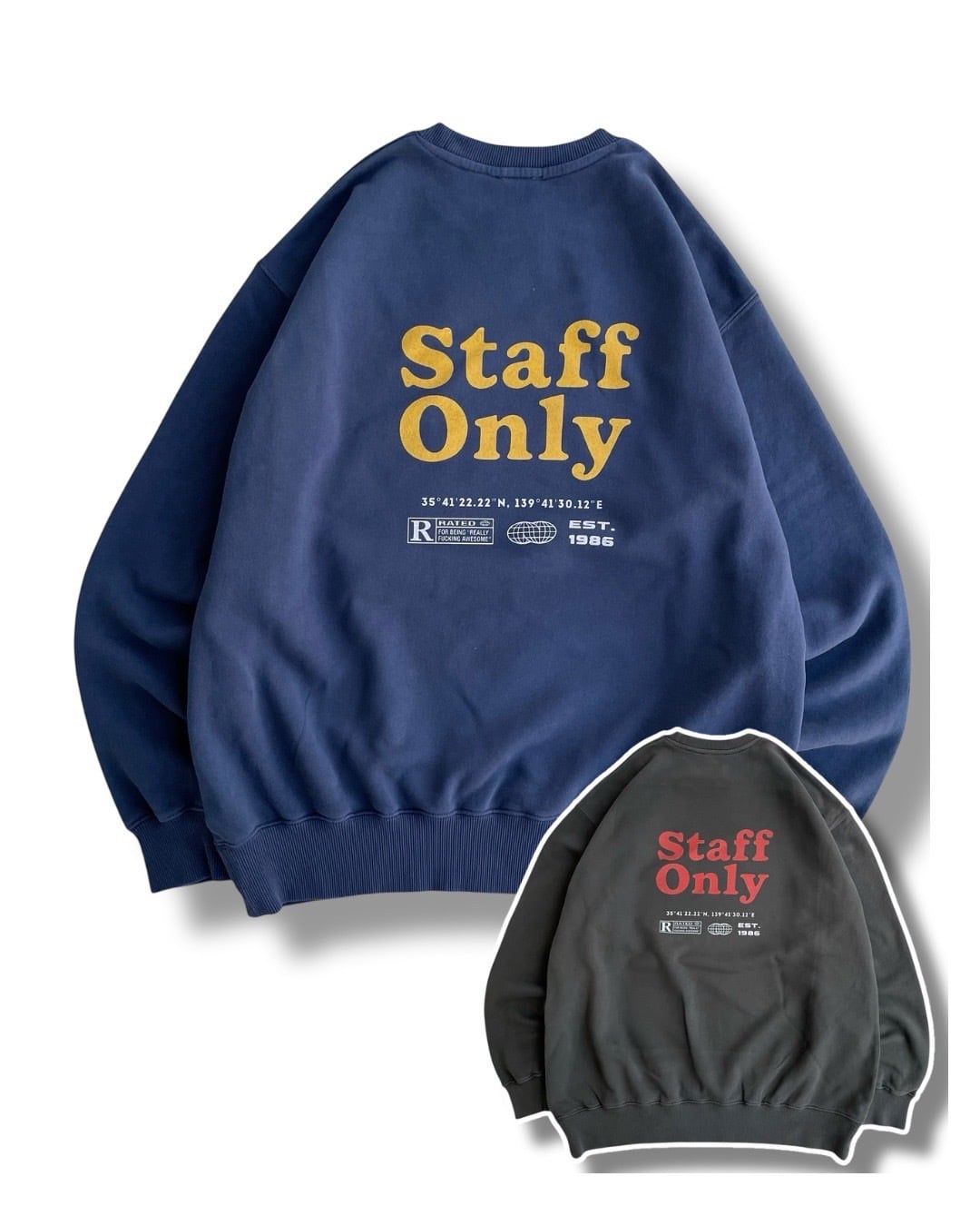 【calm original】pigment logo sweat shirt <2color>