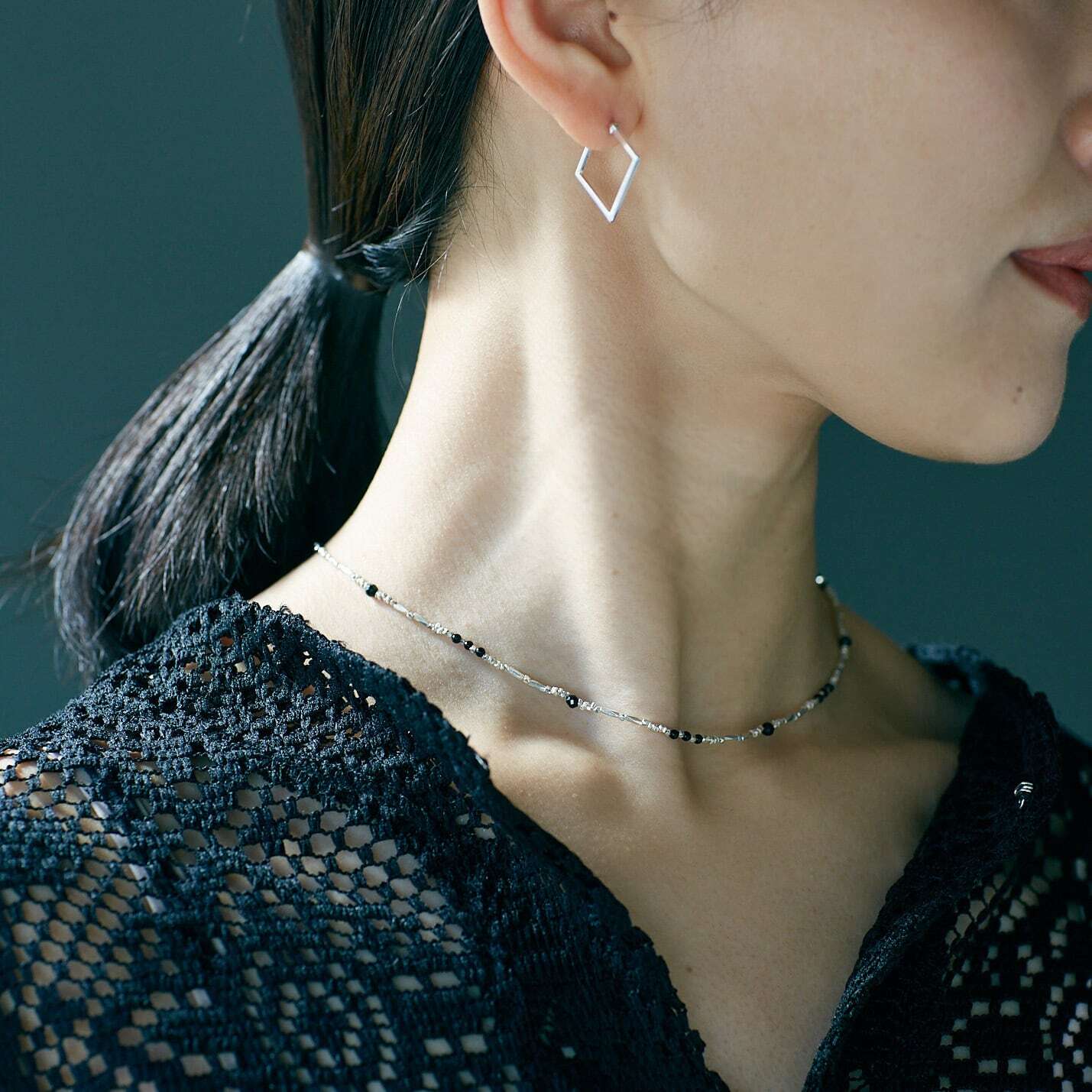 シルバー925フランス製天然石入り　　イヤリング シルバー925フランス製天然石入り イヤリング 【公式通販】