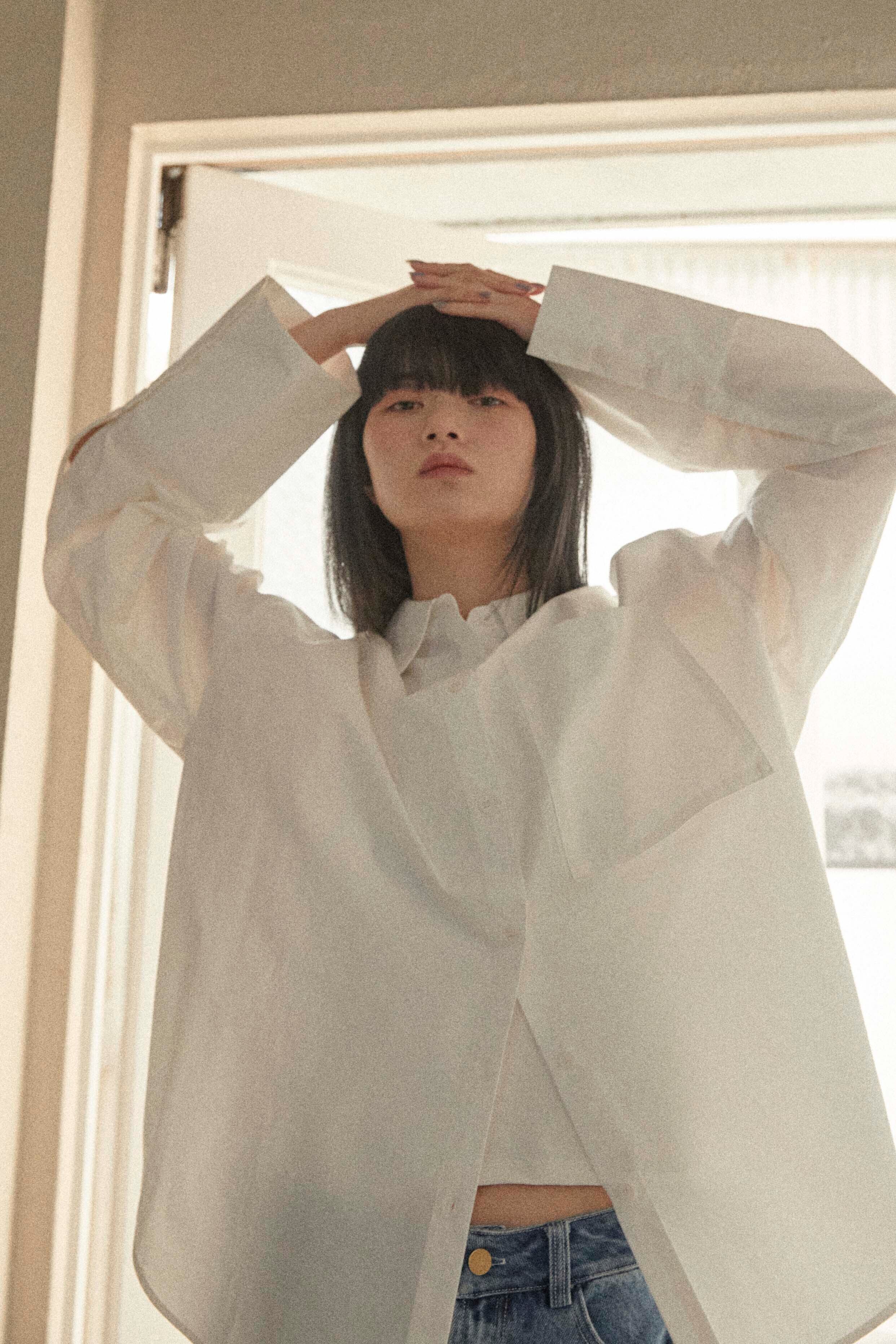 dium. linen like layered jacket dium. linen like layered jacket