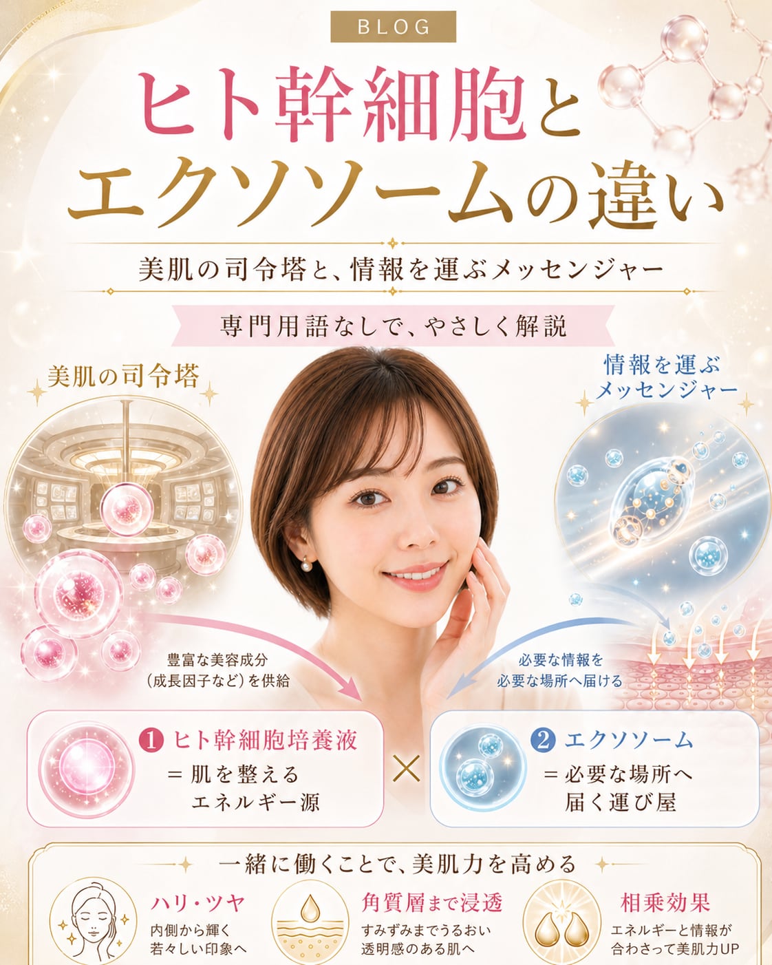 「ヒト幹細胞」と「エクソソーム」