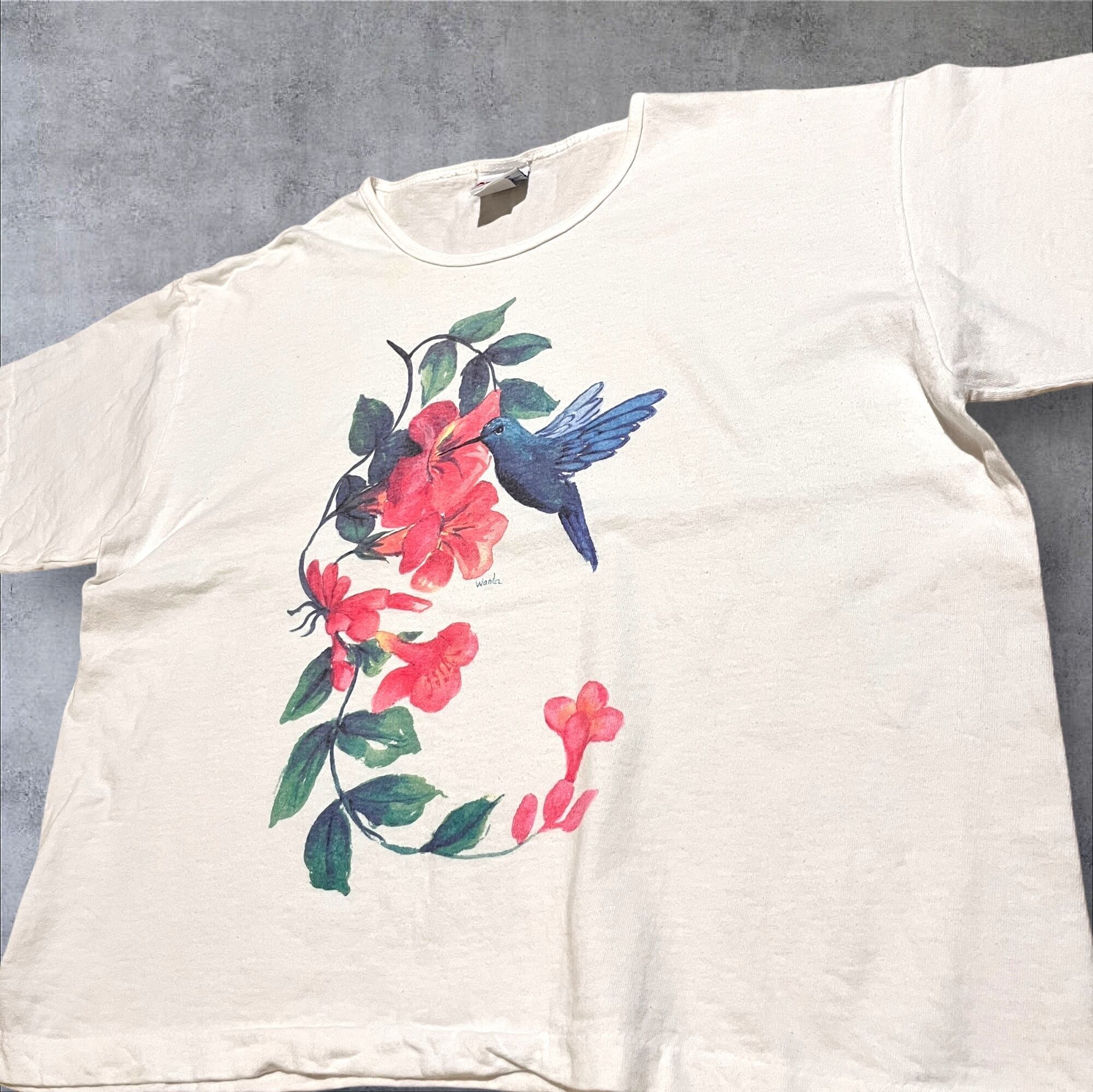 90s Botanical Floral Tee / White