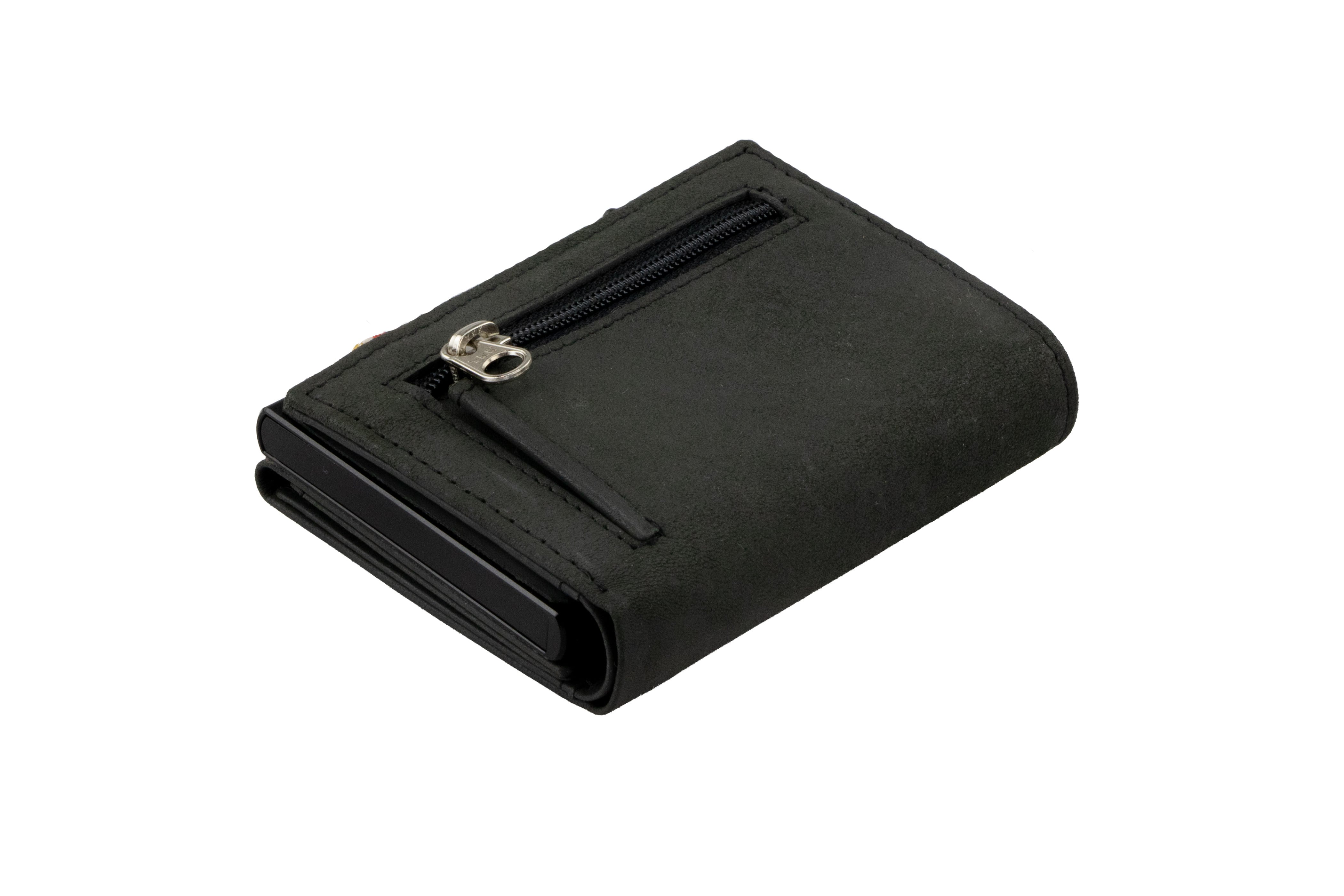 GARZINI METAL WALLET TRIFOLD｜Carbon Black