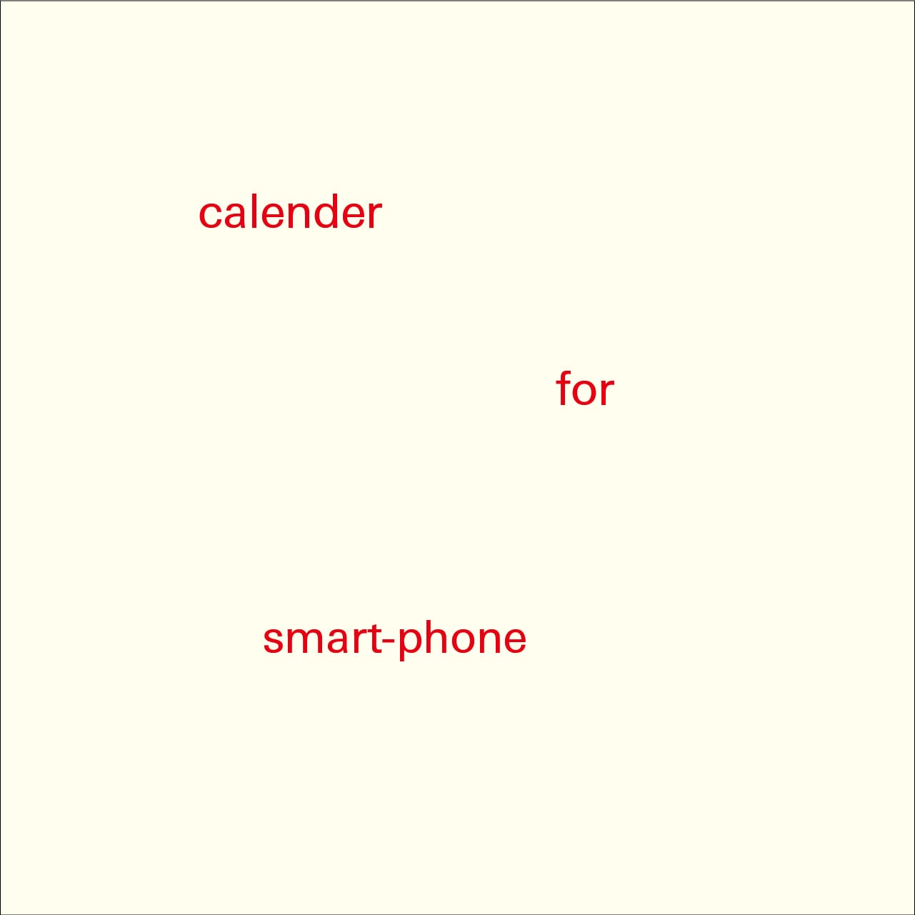 calender for smartphone