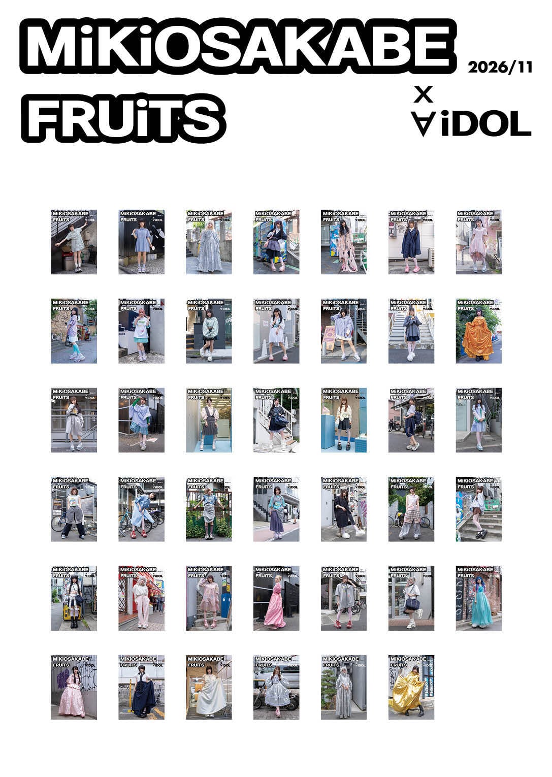  写真集「MiKiOSAKABE x FRUiTS x ∀iDOL 2026/11」