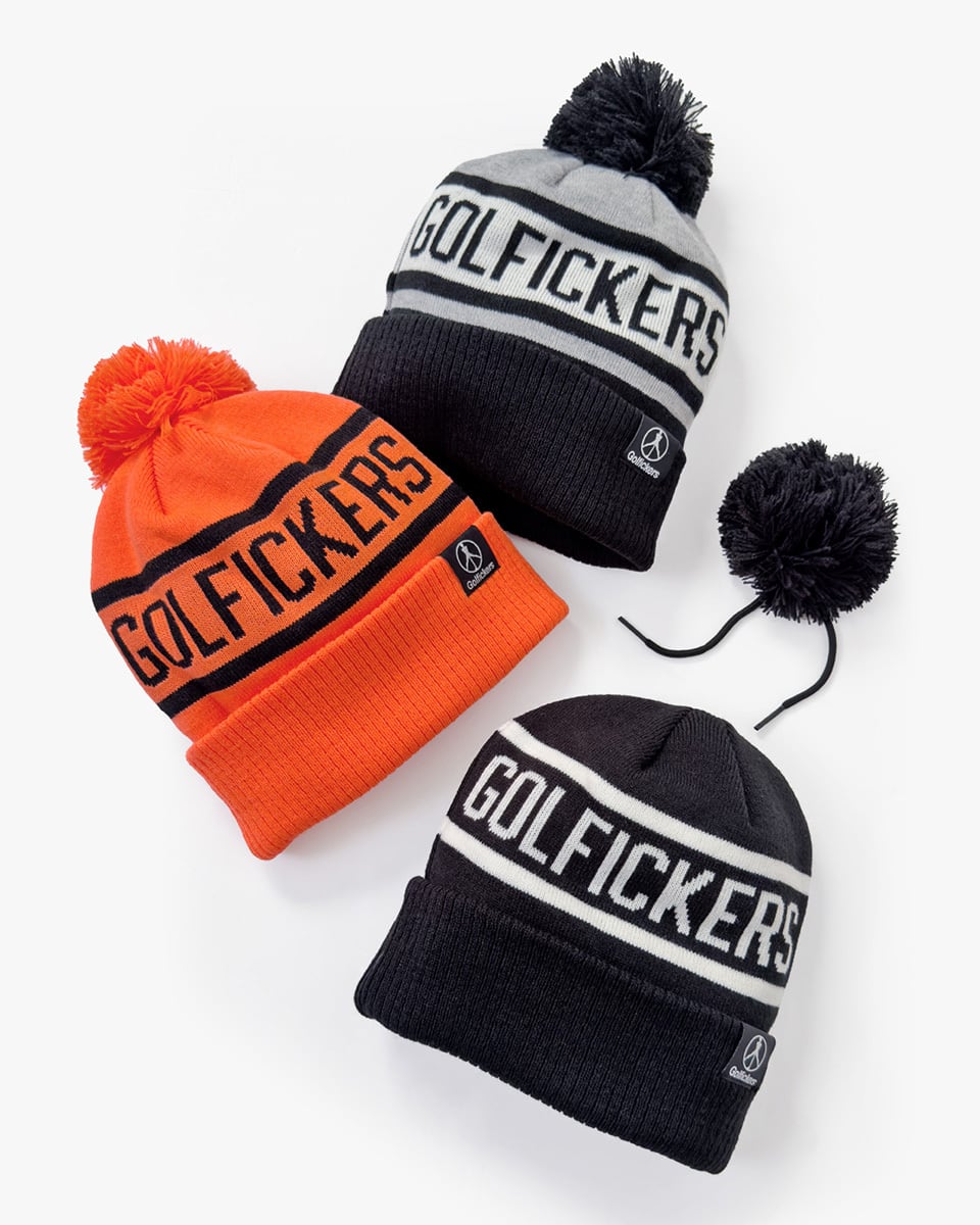 Golfickers ゴルフィッカーズ ボンボン付き ニット帽 Golfickers ゴルフィッカーズ ボンボン付き ニット帽