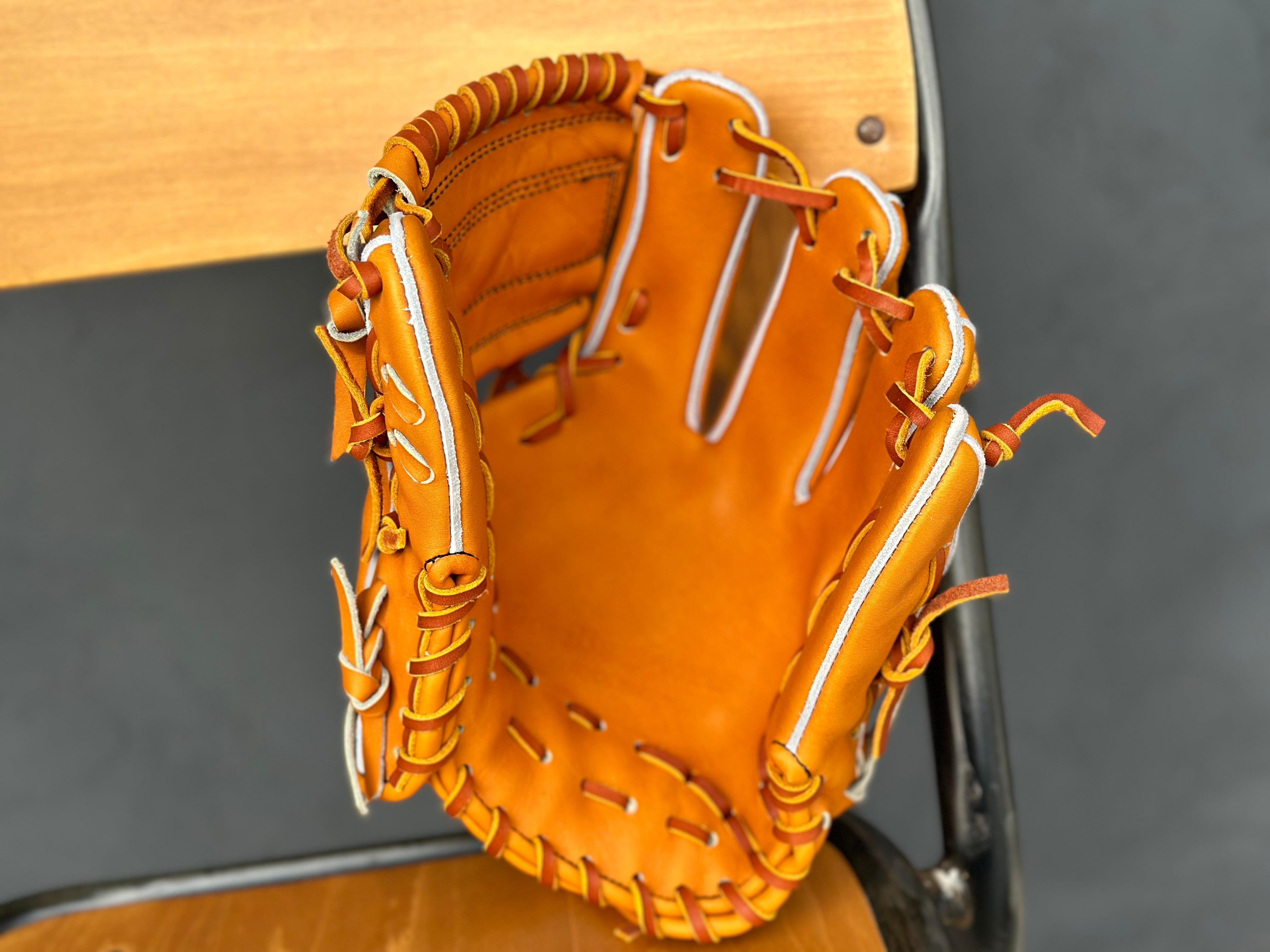 GS 硬式内野用グローブ 当て挟み型5ミリアップ キャラメル×ブラック