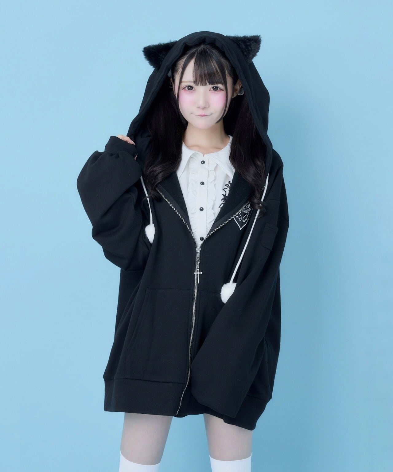 ねこになりたい♡ぽんぽんZIPパーカー