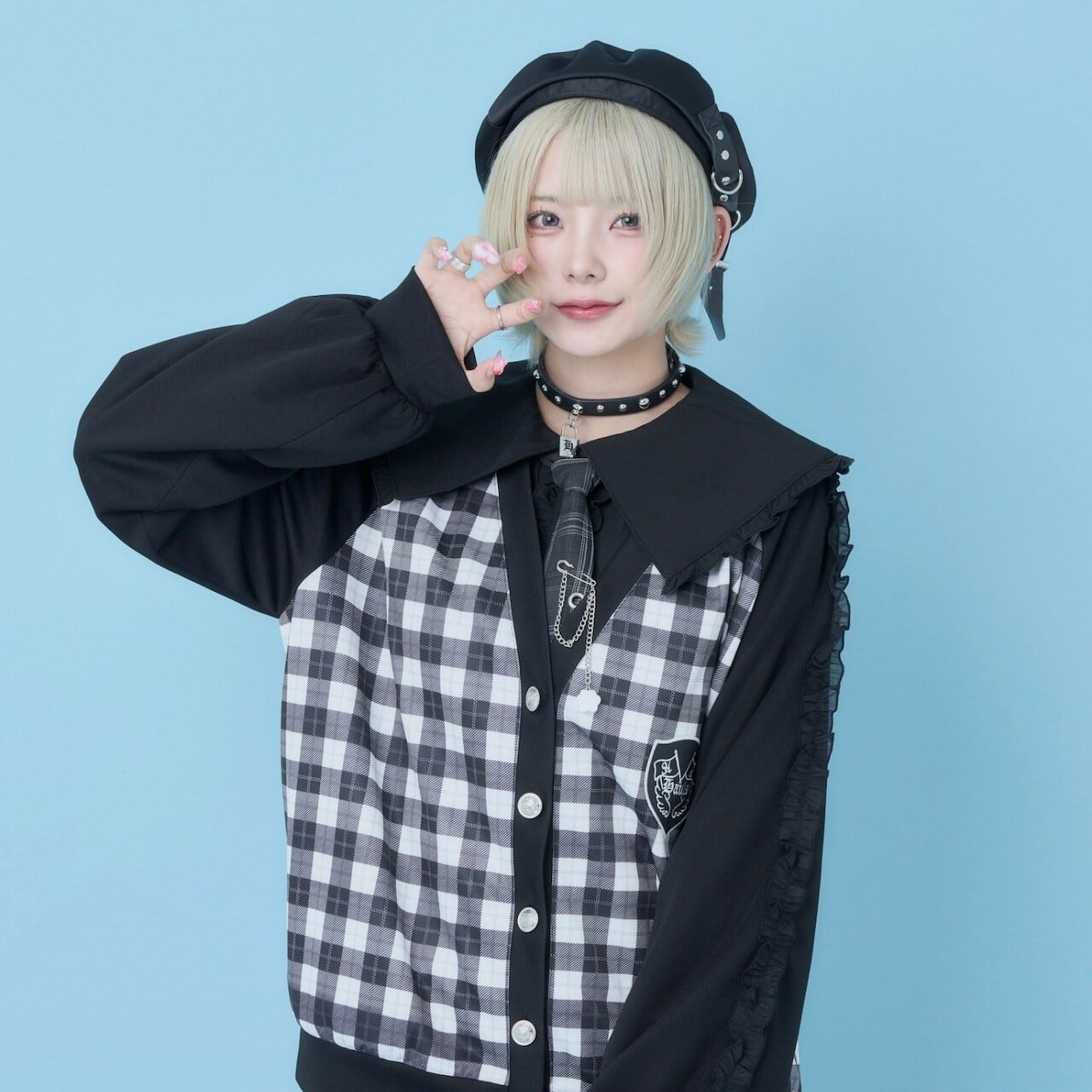 学園征服♡ジャージカーデセットアップ(ブラック)