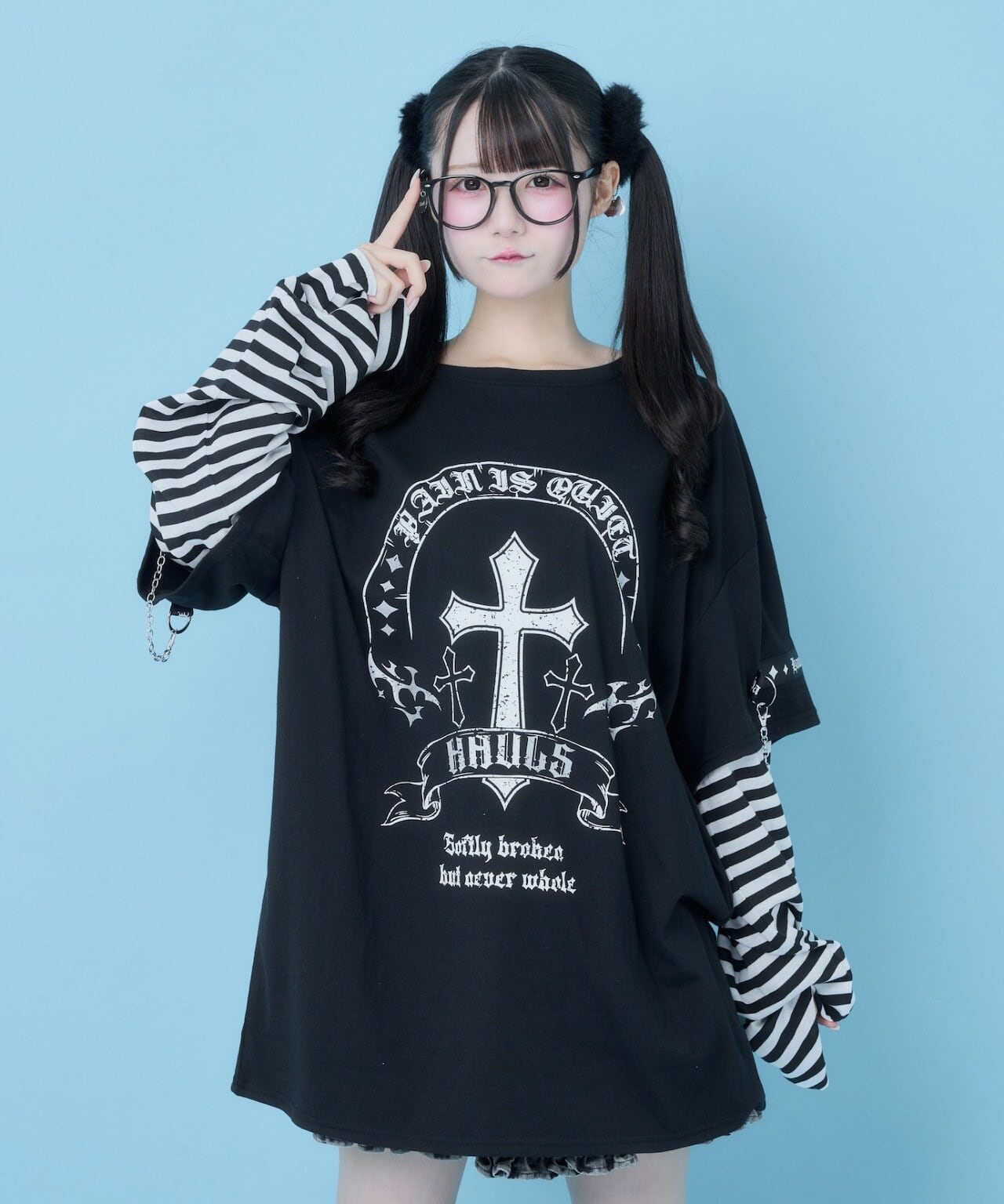 厨二病卍レイヤー風ロンTEE