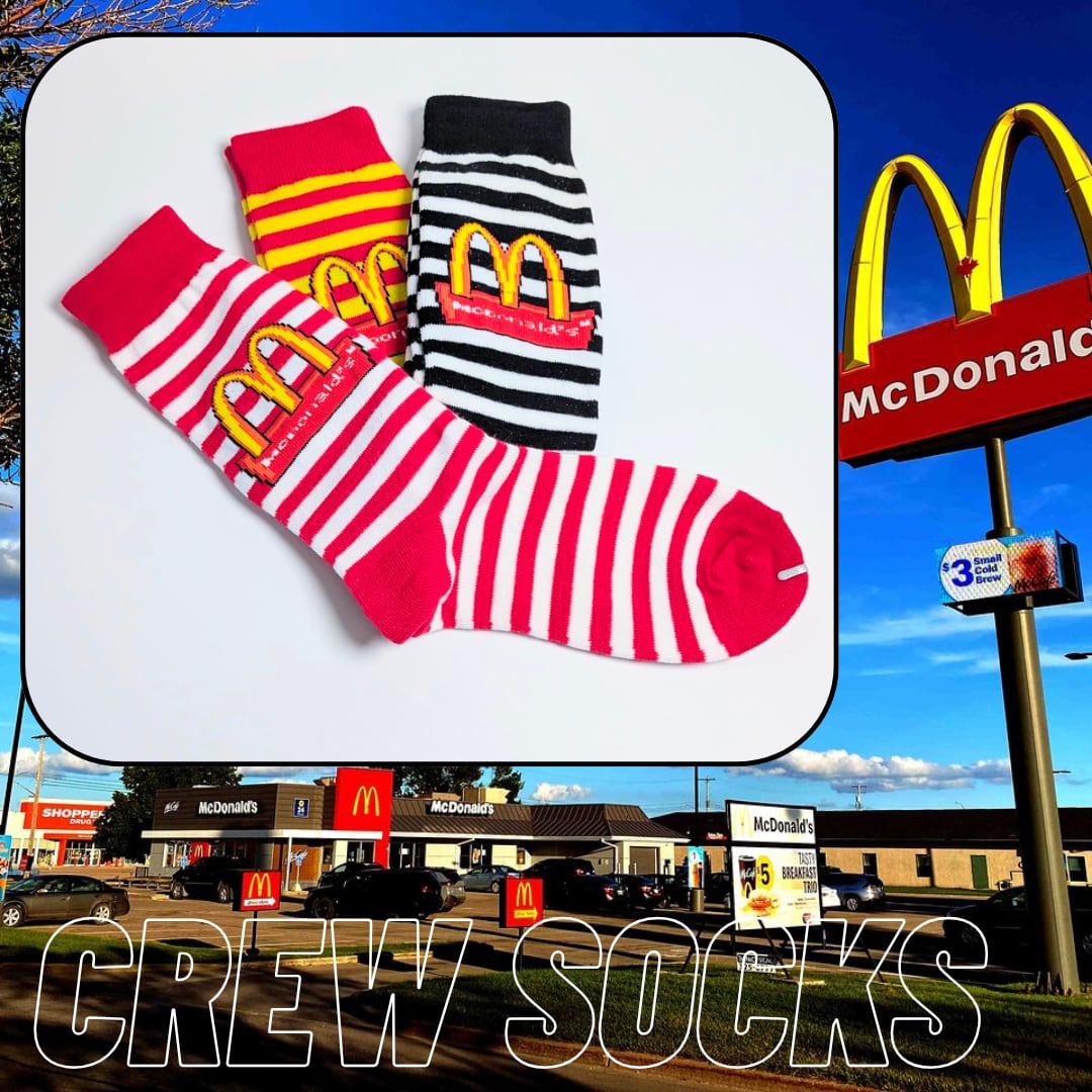 【McDonald / マクドナルド 】
crew socks / クルーソックス / 靴下 / マクドナルド ロゴ /ボーダー / 3COLOR