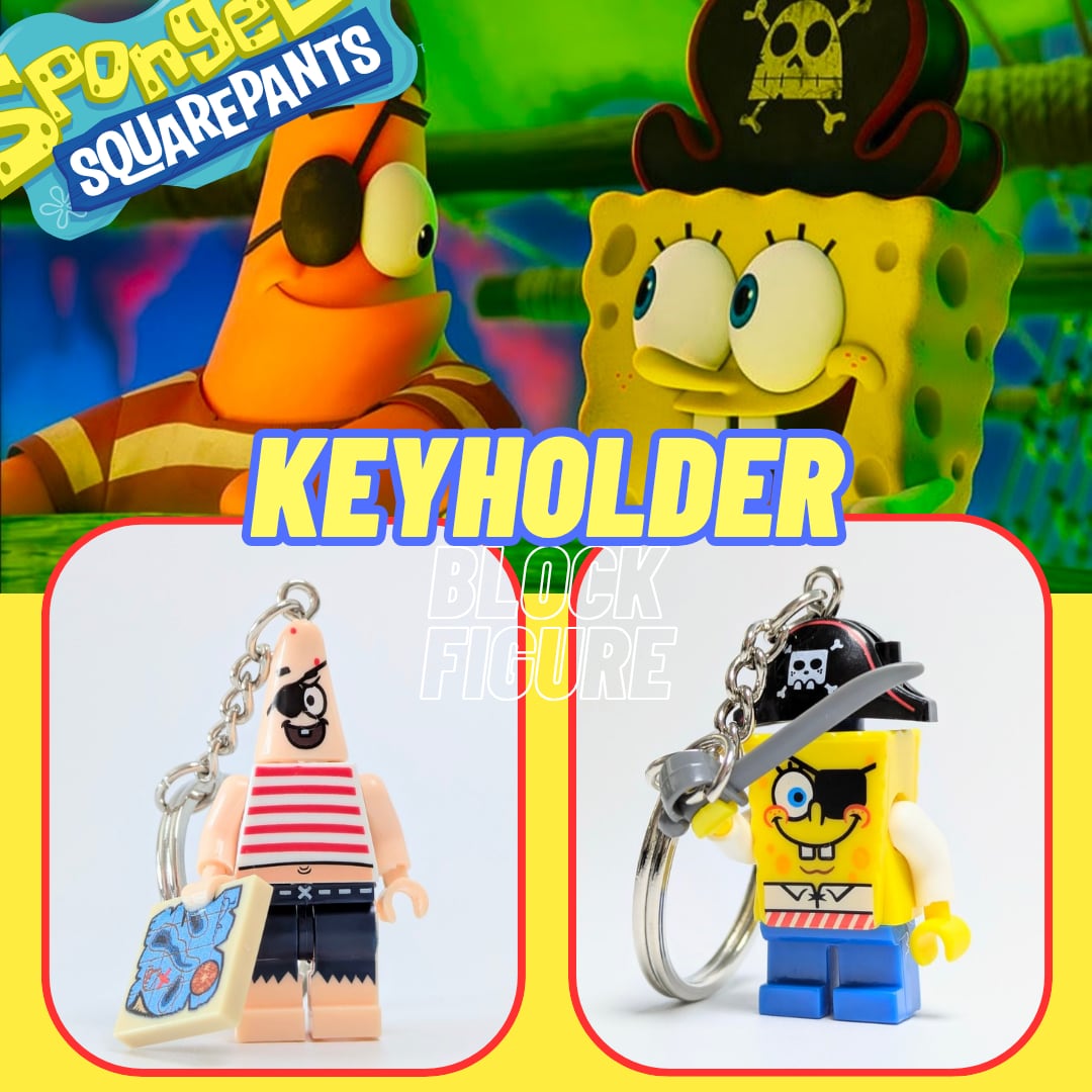 ★ブロックフィギュアキーホルダー★
【 SpongeBob SquarePants / スポンジボブ 】
『 スポンジボブ / パトリック 』
海賊ver. / パイレーツボブ / 劇場版スポンジ・ボブ 呪われた海賊と大冒険だワワワワワ！