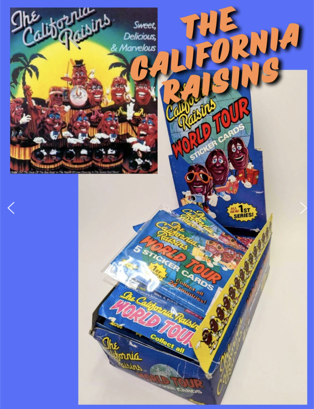 【送料無料！】VINTAGE トレーディングカード単品 （1個=5CARDS）【カリフォルニア・レーズン(The California Raisins)