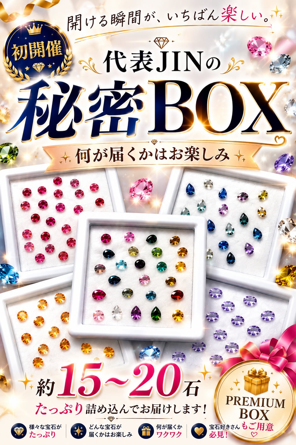 初開催】代表JINの秘密BOX | 約15~20石の宝石をお届け✨ [DK-616