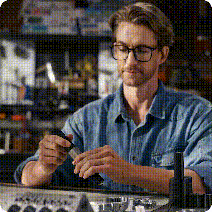 急速充電で、作業はノンストップ