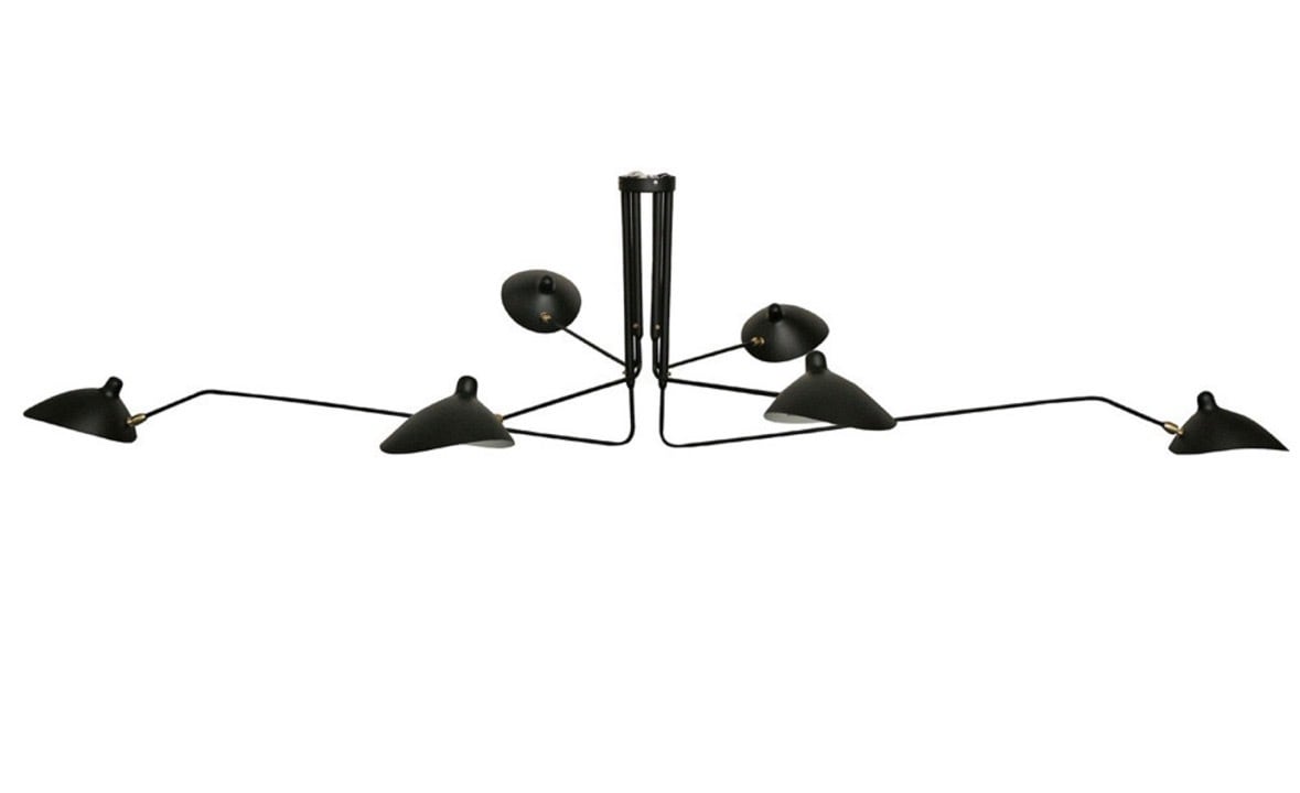 ＜セルジュ・ムーユ＞ SUSPENSION 6 BRAS PIVOTANTS ペンダントライト (6灯タイプ)（リプロダクト品）