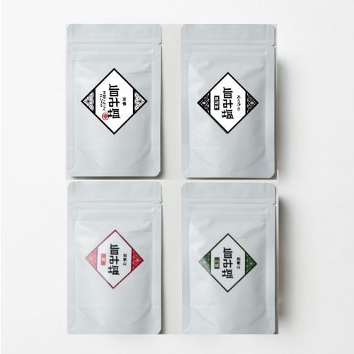 【全国送料無料】旨み塩４種和紙袋（５０ｇ）セット
