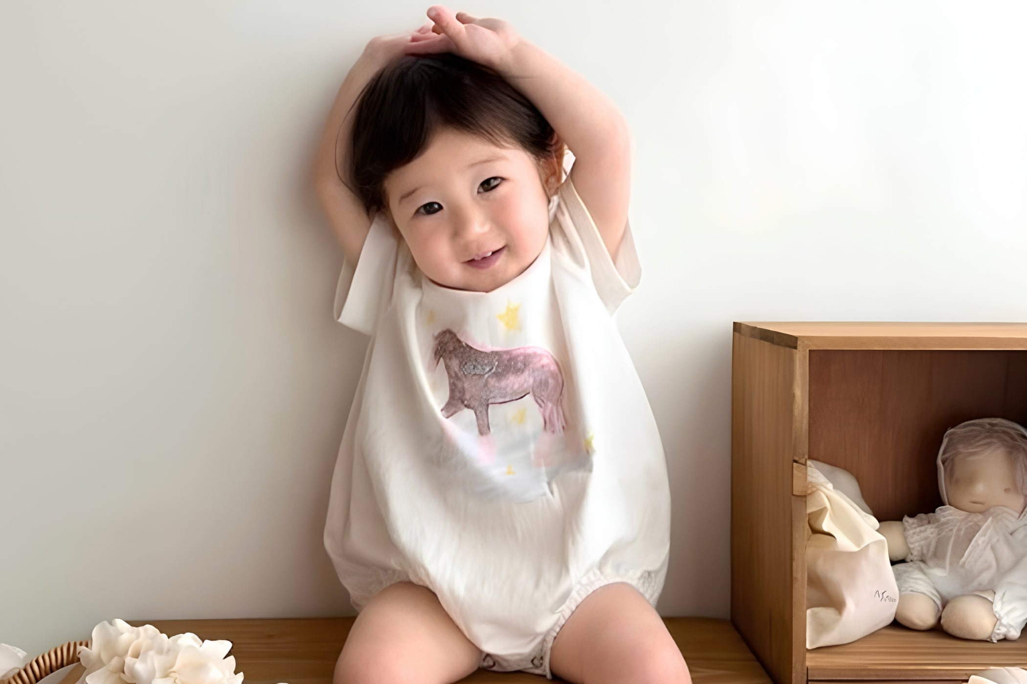 Dreamy Horse Illustration Romper