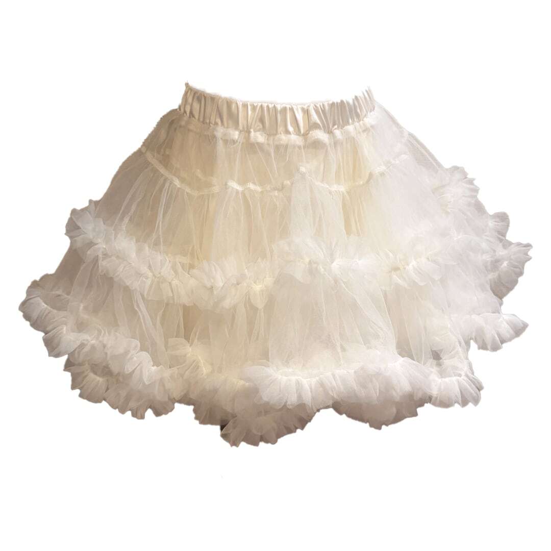 チュールフリルミニスカート LK1724