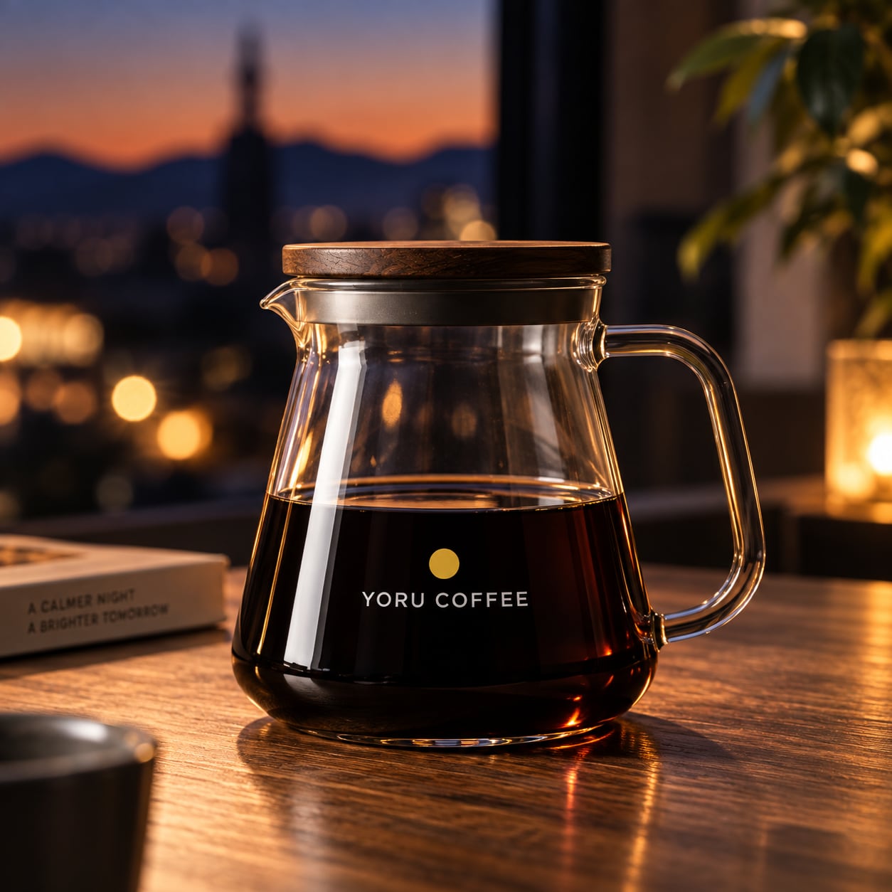 ゆっくりコーヒーを楽しむ時間のためのコーヒーサーバー。シンプルな佇まいで、夜のコーヒー時間を彩ります。