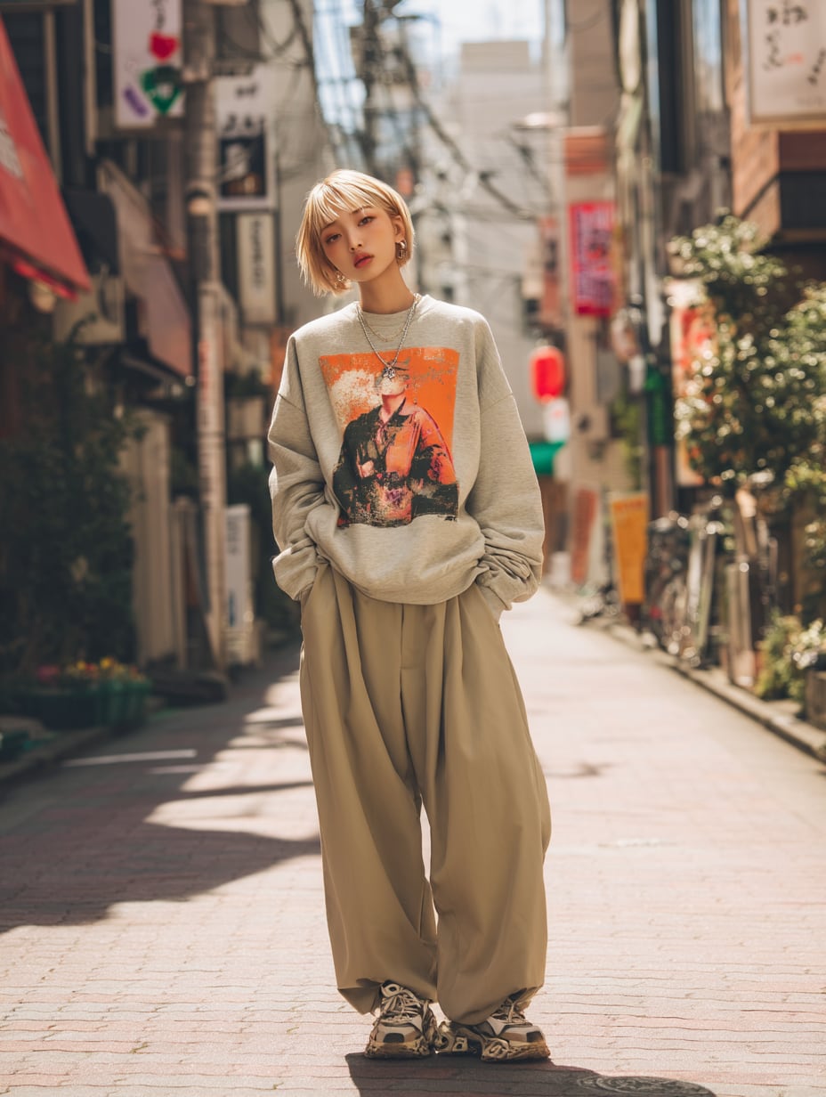 WASHED DENIM
BALLOON PANTS