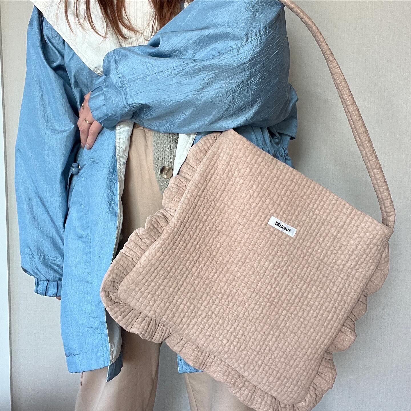 NUBI Frill square bag BEIGE
