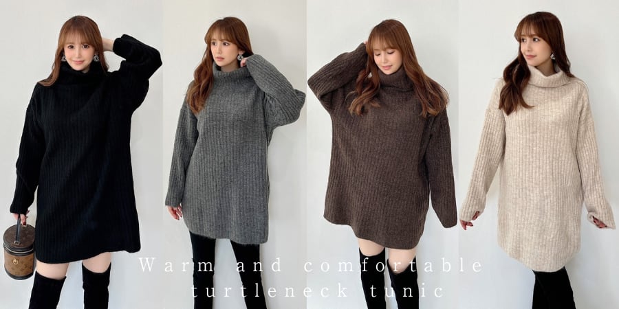 mocoa’sフードknitチュニック mocoa'sフードknitチュニック