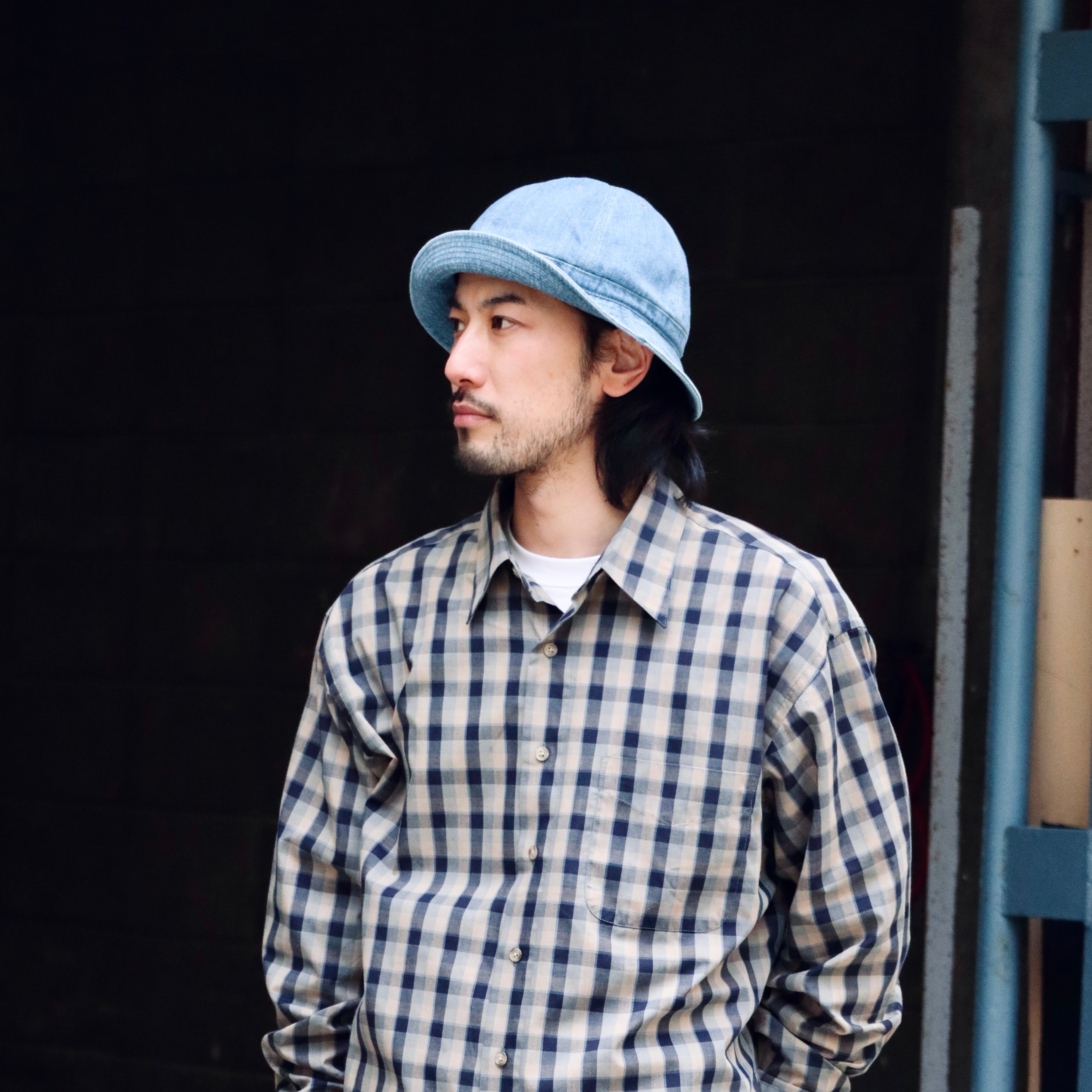 【HIGHER】
SELVEDGE DENIM FADED HAT