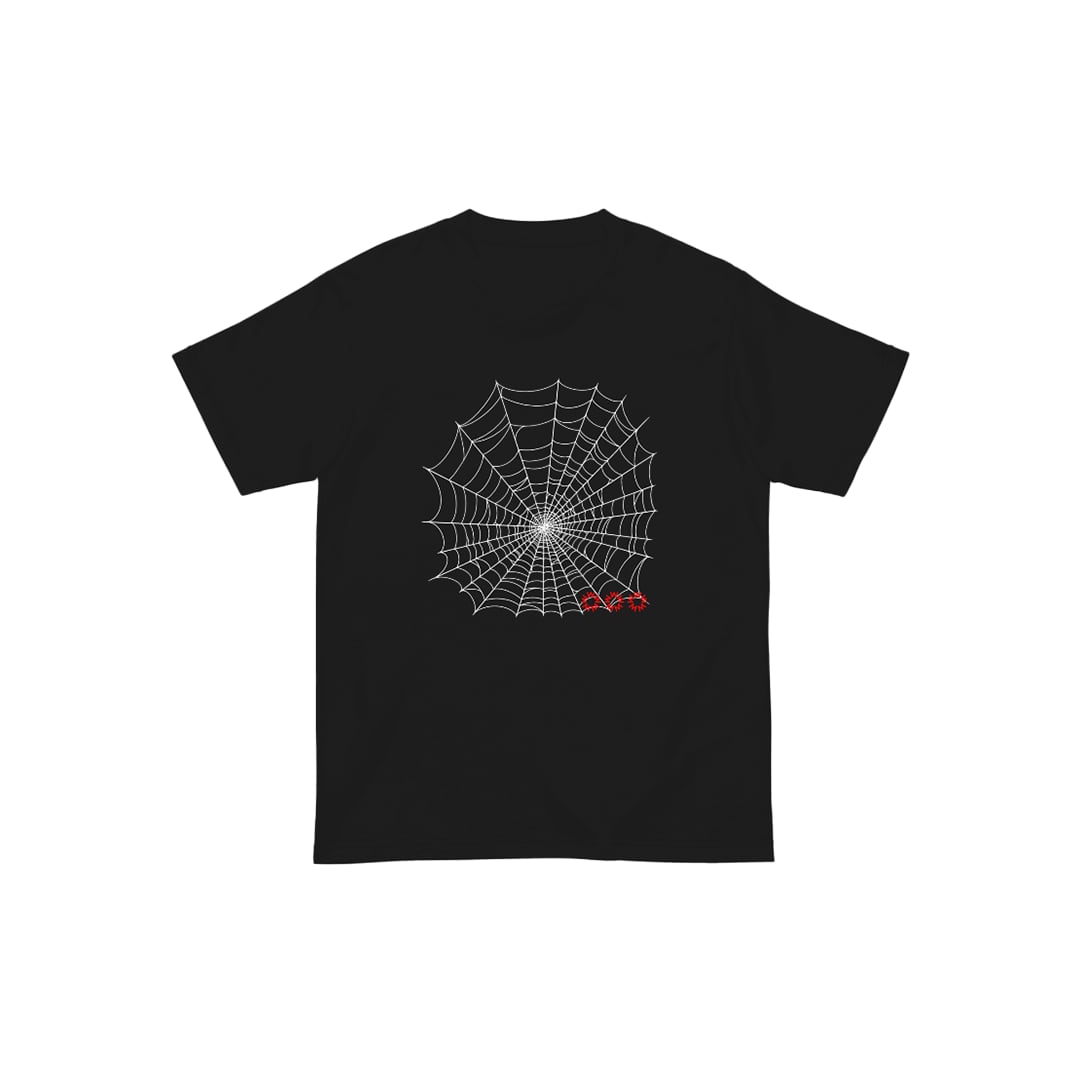 【296】Spider Web Tee Black