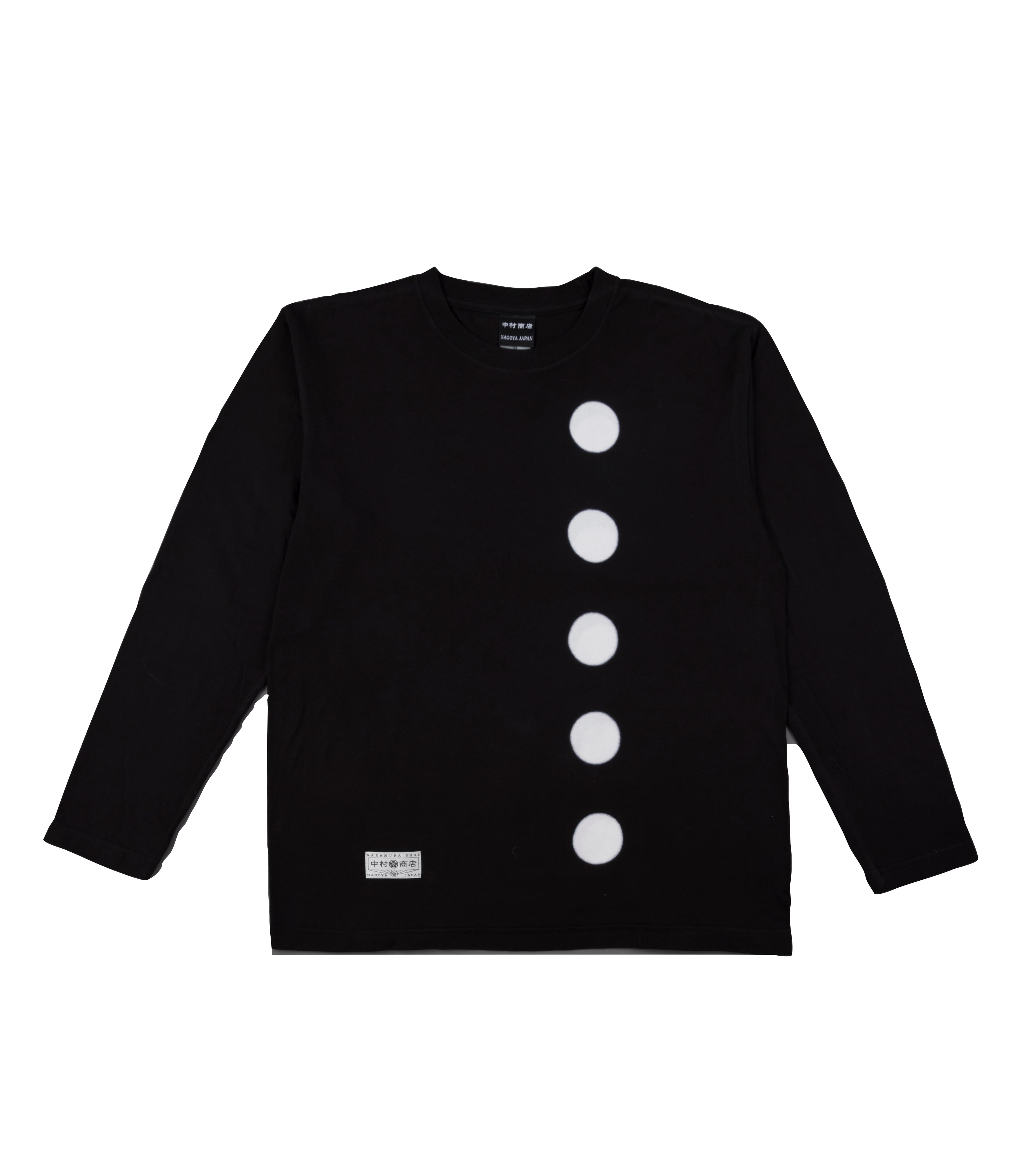黒紋付染め長袖Tshirt 「黒紋 -くろもん-（Black crest）」