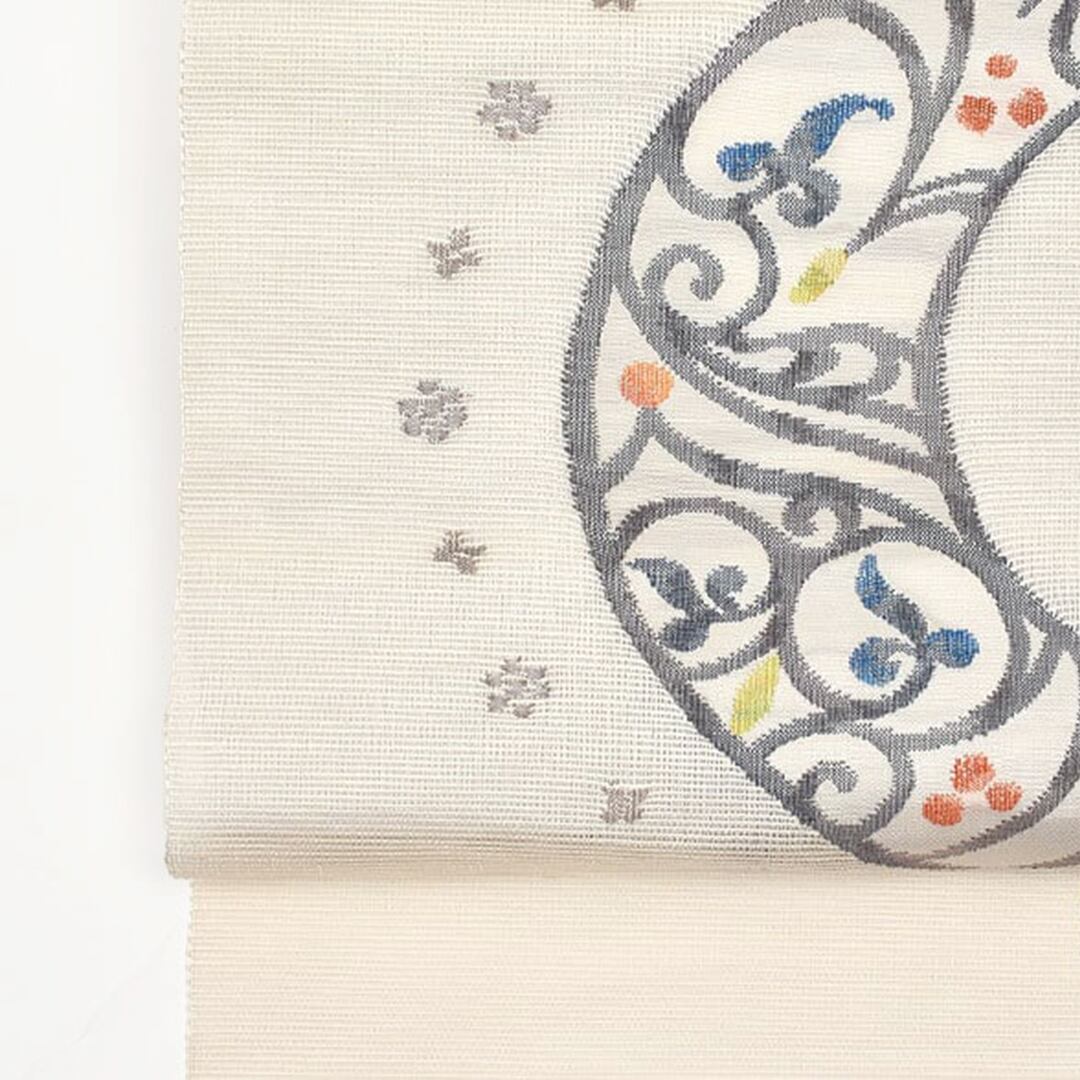 本日限定大幅値下げ！単衣にも！　新品　西陣織袋帯　黒　彼岸花 【綿芯御仕立て付】 Prices down4）西陣織 袋帯「黒色 鈴」振袖帯 未仕立て 振袖