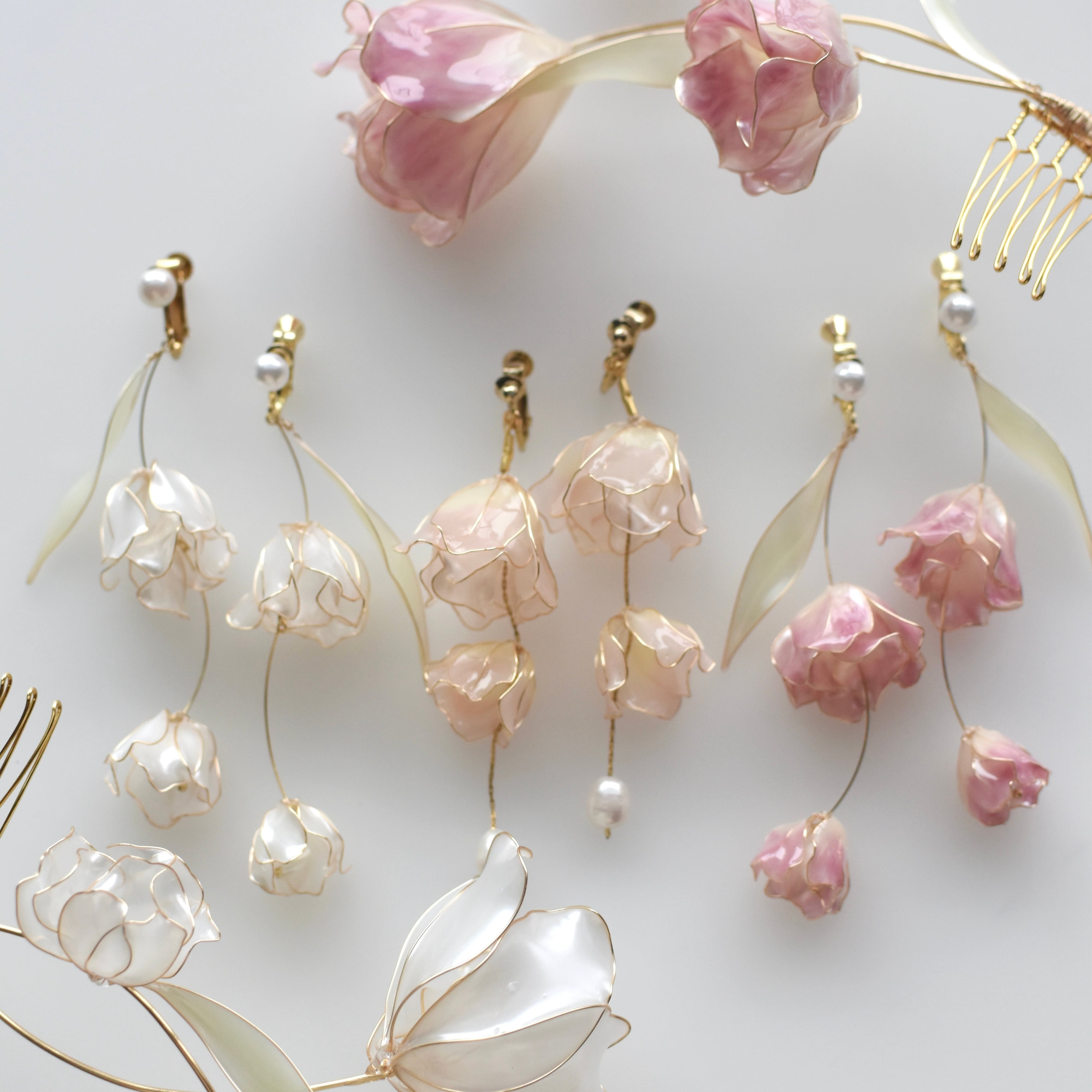 piperi ハンドメイド　ピアス　ウェディング　Rosee PIPERI