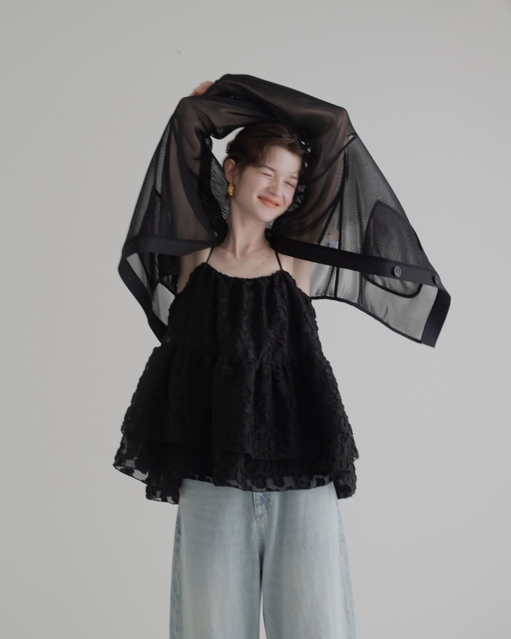 【Pois】新品 Splash setup tops ネイビー S トップス