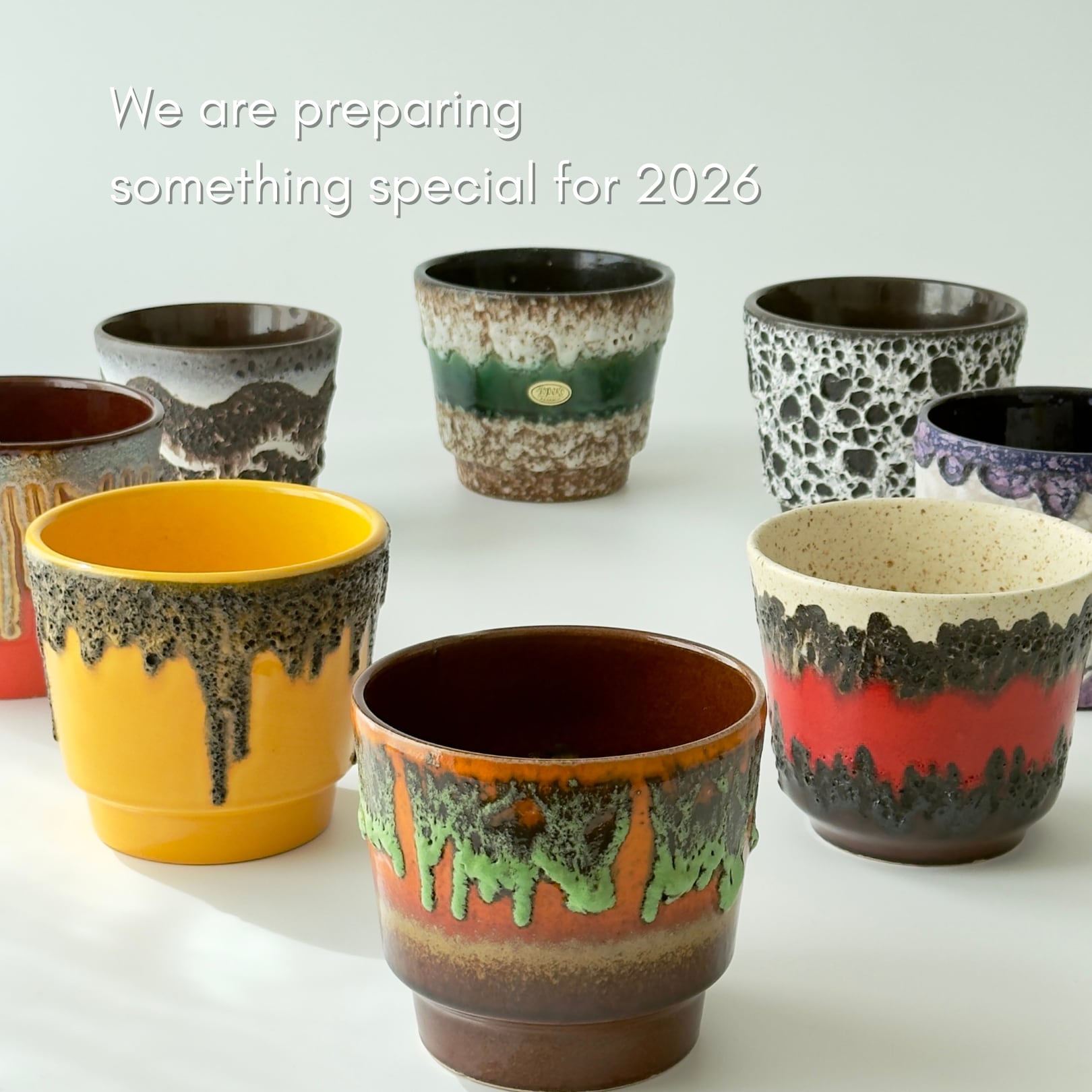 ヴィンテージ品 プール・ポタリー デルフィスシリーズ 幾何学模様 花瓶 PolePoleDecor｜Vintage Vase 専門店