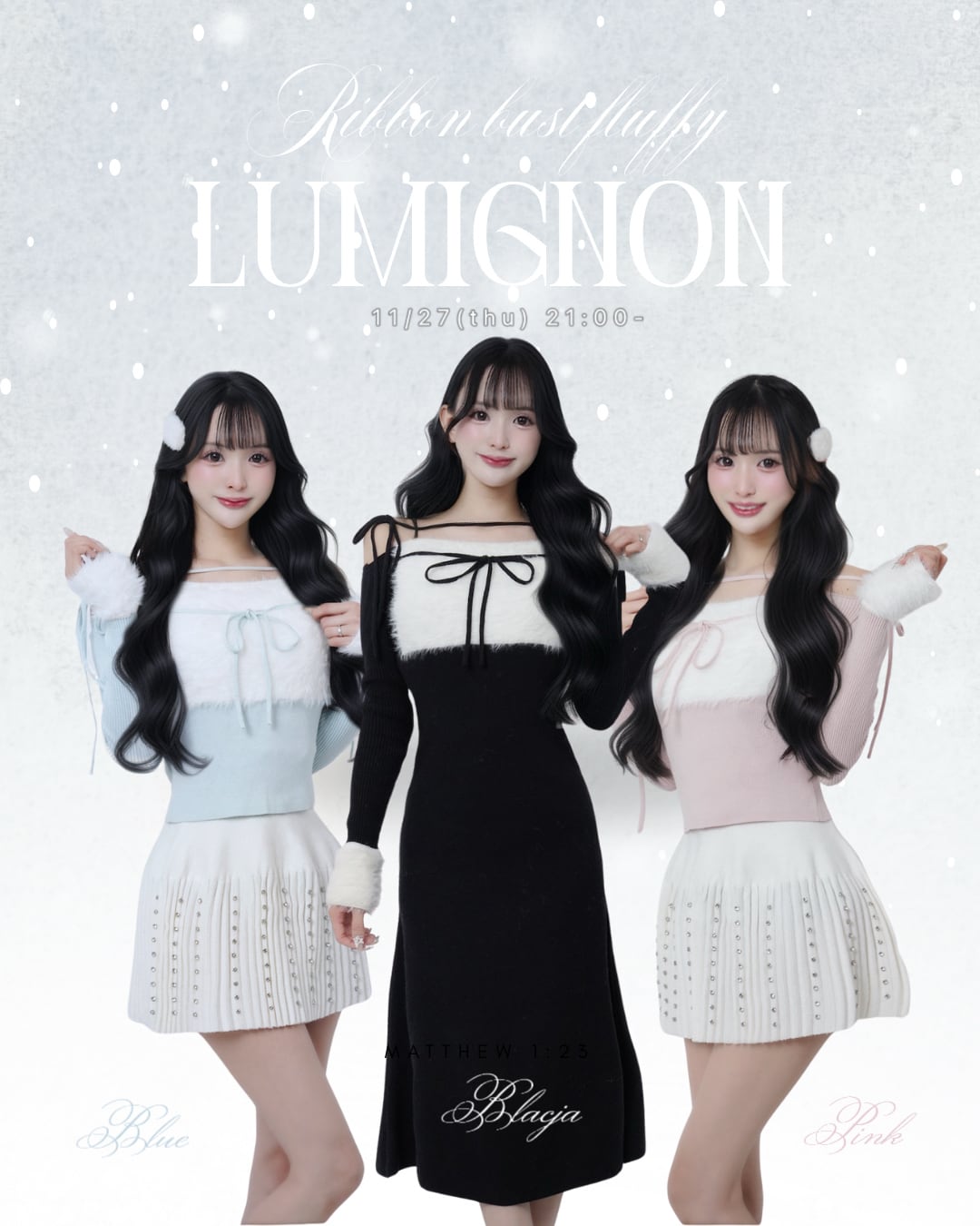 Lumignon ルミニョン Bijou grid ribbon dress M ワンピース Lumignon Bijou grid ribbon dress ルミニョン Lumignon