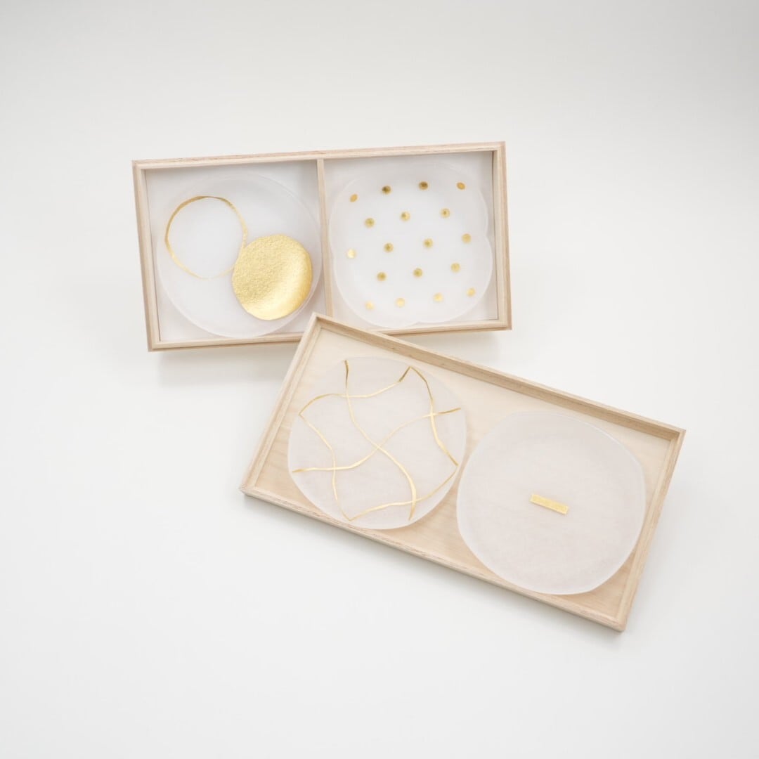 箔 まめざら 木箱入り4枚set　い