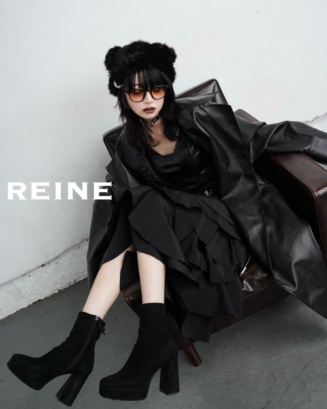 Reneケープコートブラック⭐️極美品⭐️ Reneケープコートブラック⭐️極美品⭐️