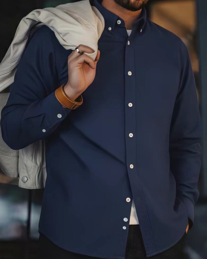 Casual Oxford Long Sleeve Shirt K0217