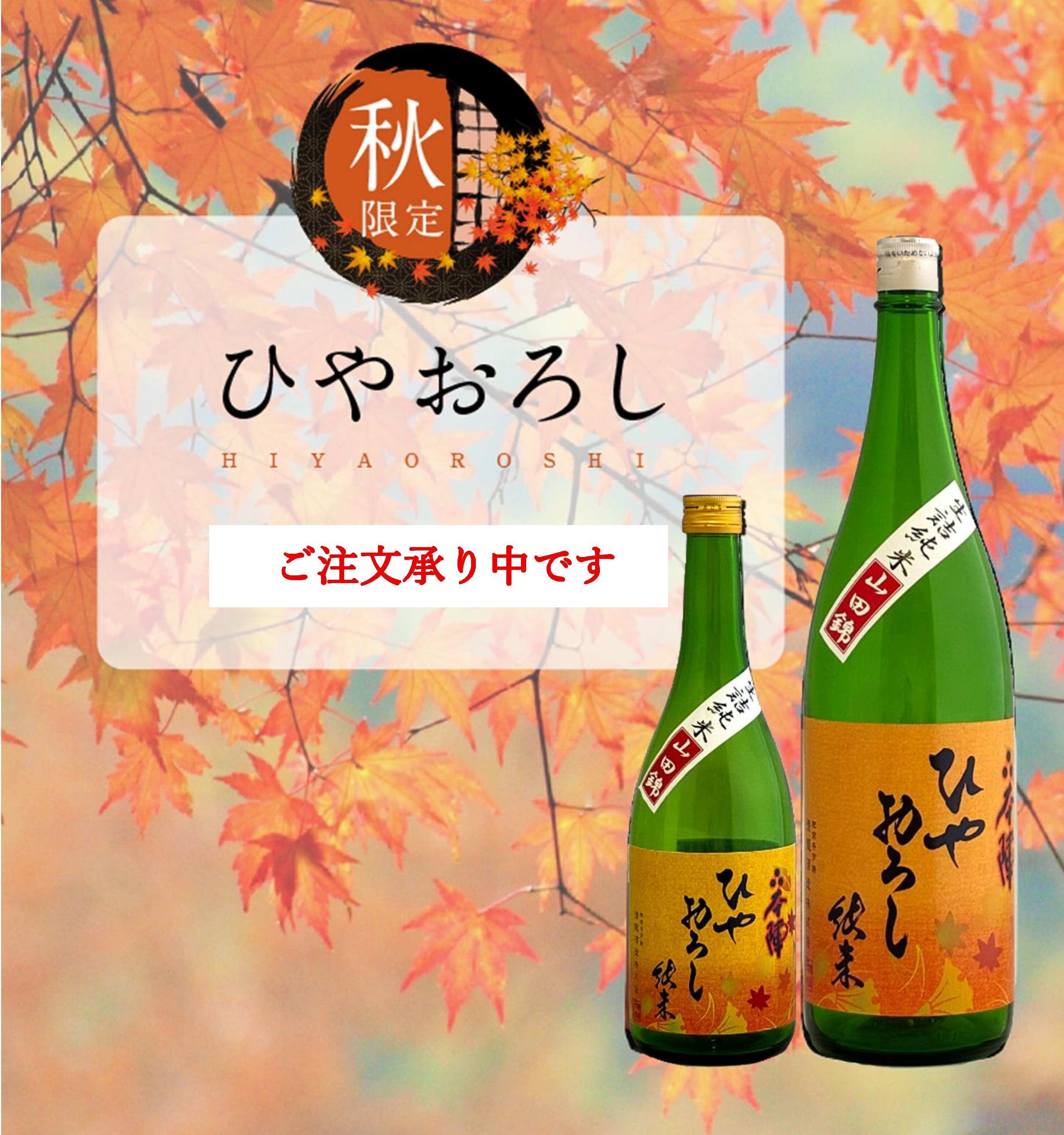 新酒が夏を越し、ほどよく熟成された秋限定のひやおろしをいかがでしょうか？